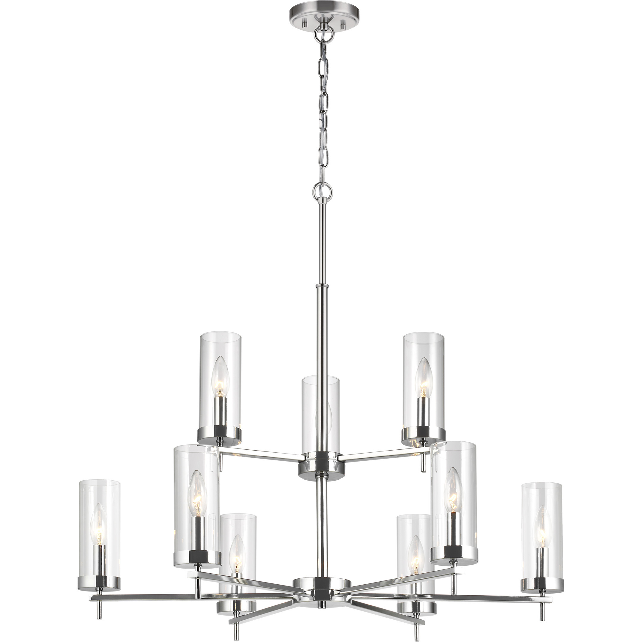 Sean Lavin Zire 9 Light 32 inch Chrome Chandelier Ceiling Light