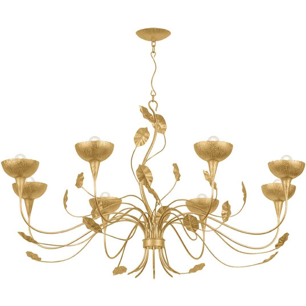 Innsbruck 8 Light 52 inch Vintage Gold Leaf Chandelier Ceiling Light