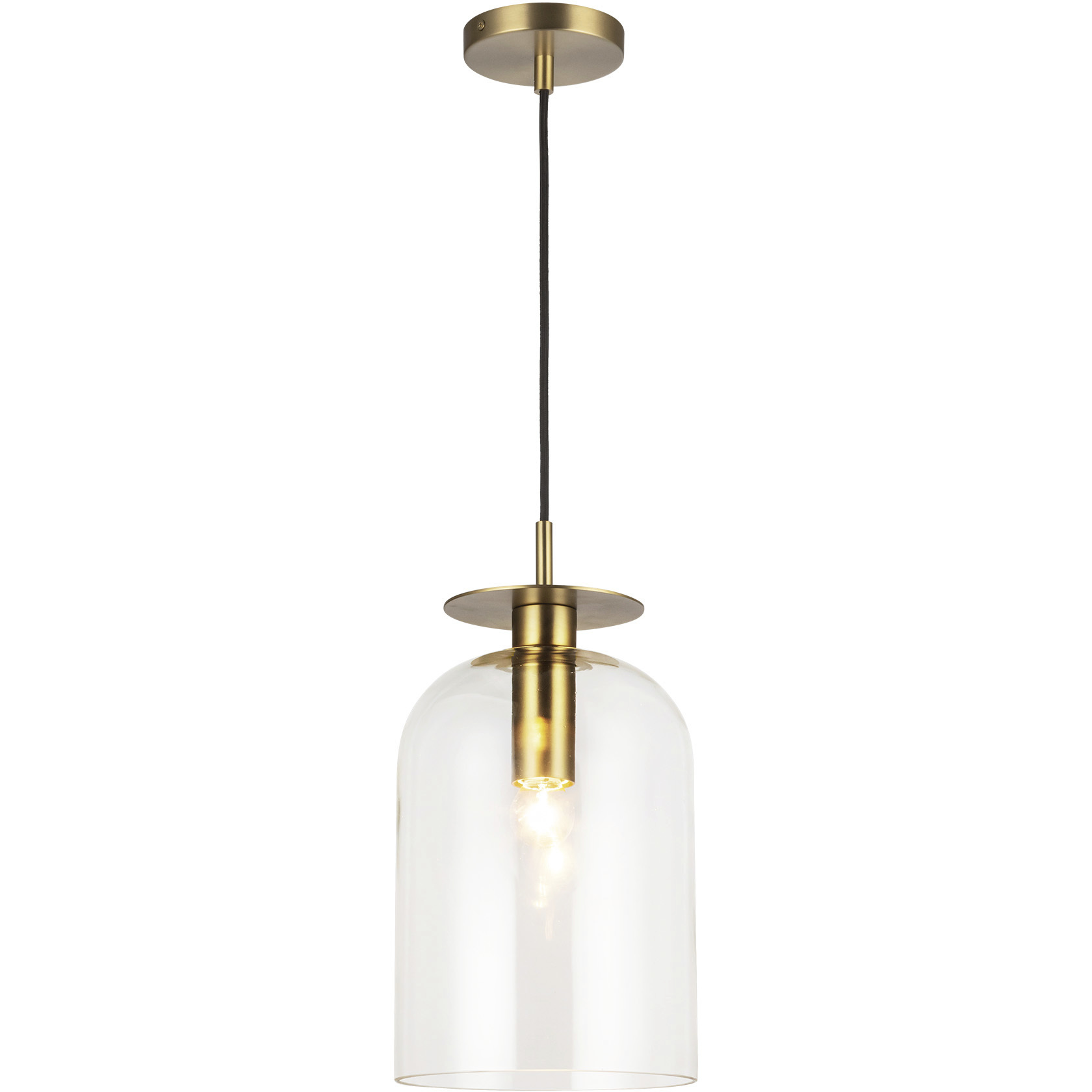 Alora Mood Sylvia 1 Light 8 inch Brushed Gold Pendant Ceiling Light
