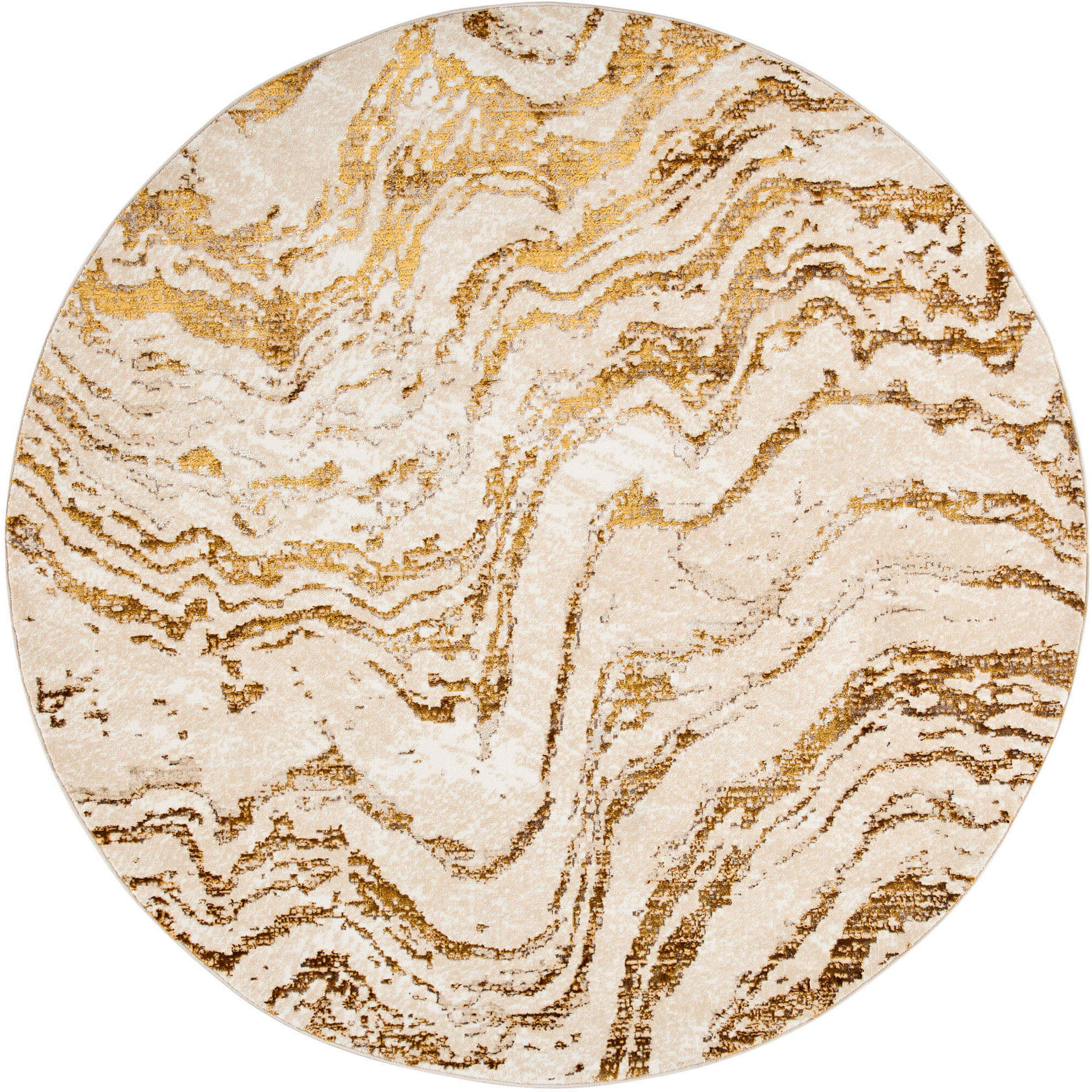 Sibel Gold Rug in 8 Round