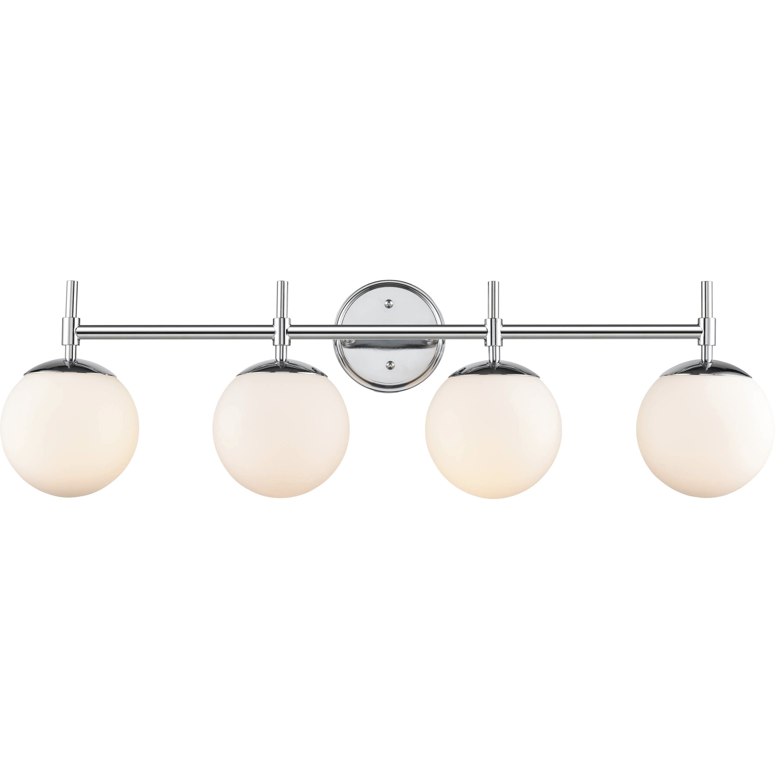 None 4 Light 33 inch Chrome Bathroom Vanity Light Wall Light