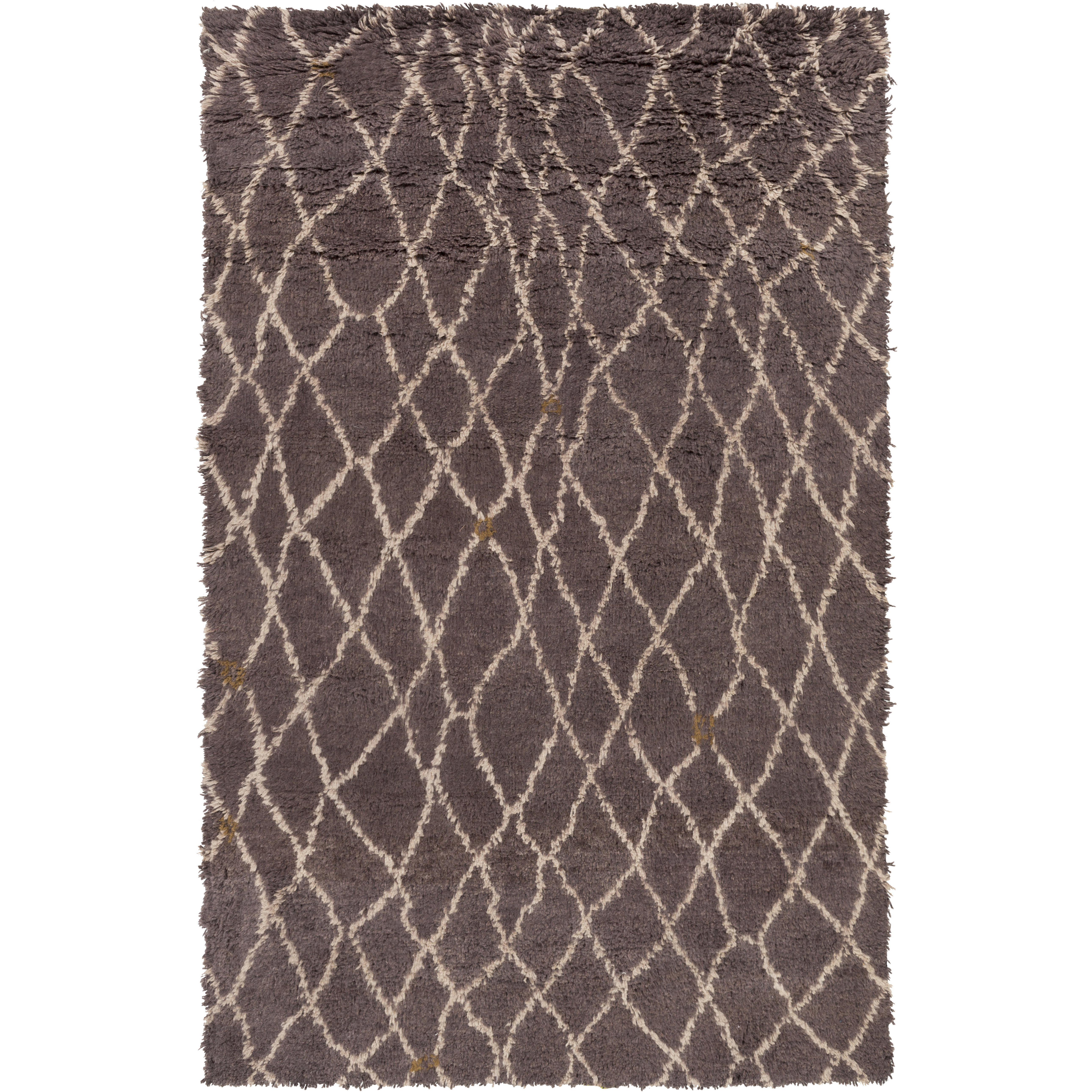 Denali 96 X 60 inch Eggplant, Light Gray Rug
