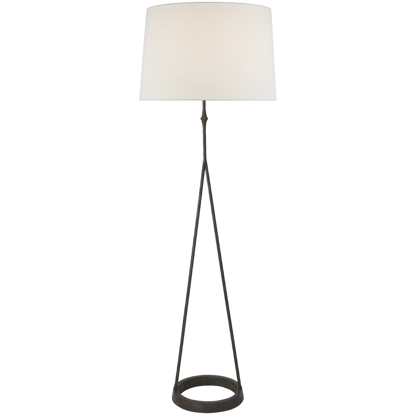 Studio VC Dauphine 54 inch 150 watt Aged Iron Floor Lamp Portable Light in Linen