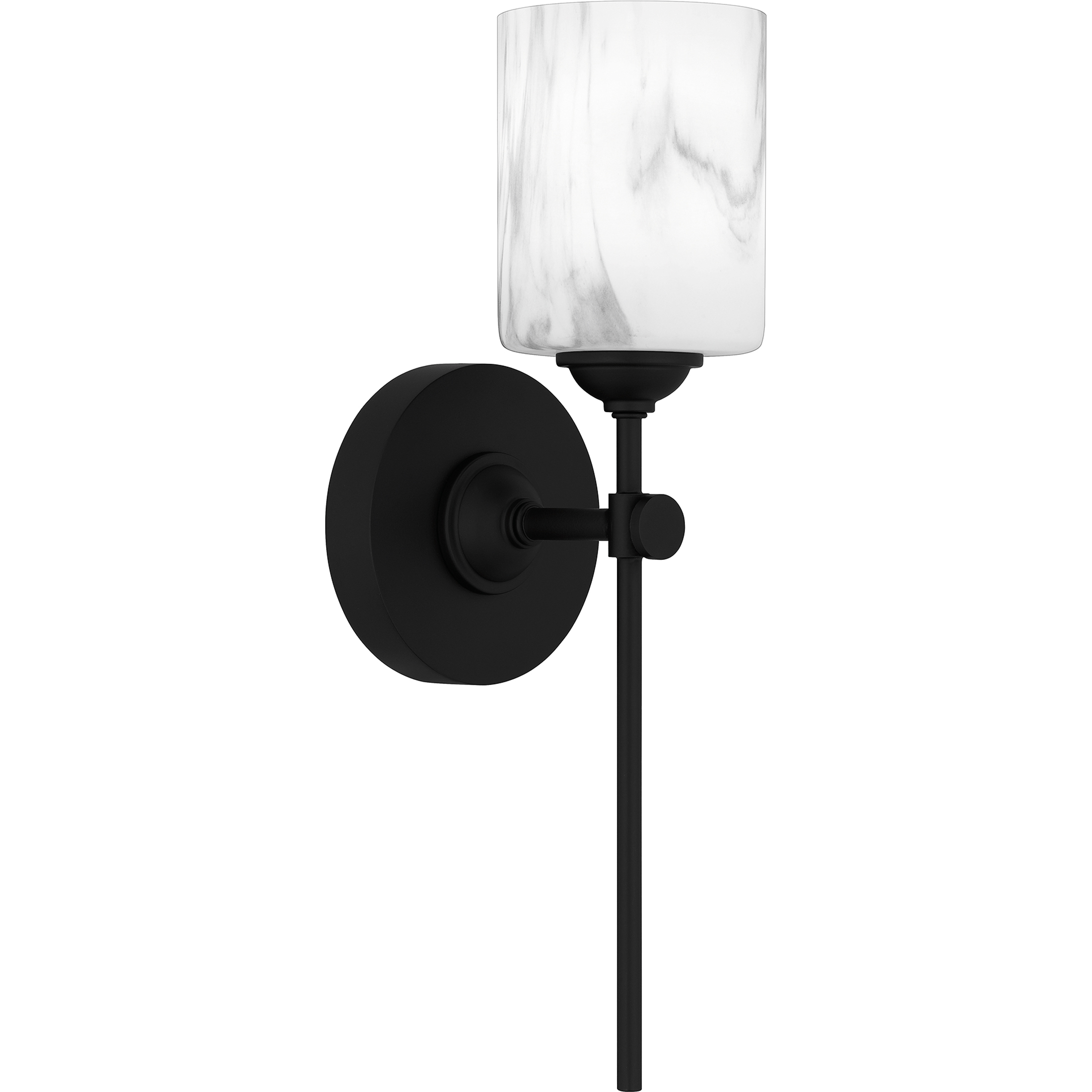 Aria 1 Light 6 inch Matte Black Bath Light Wall Light