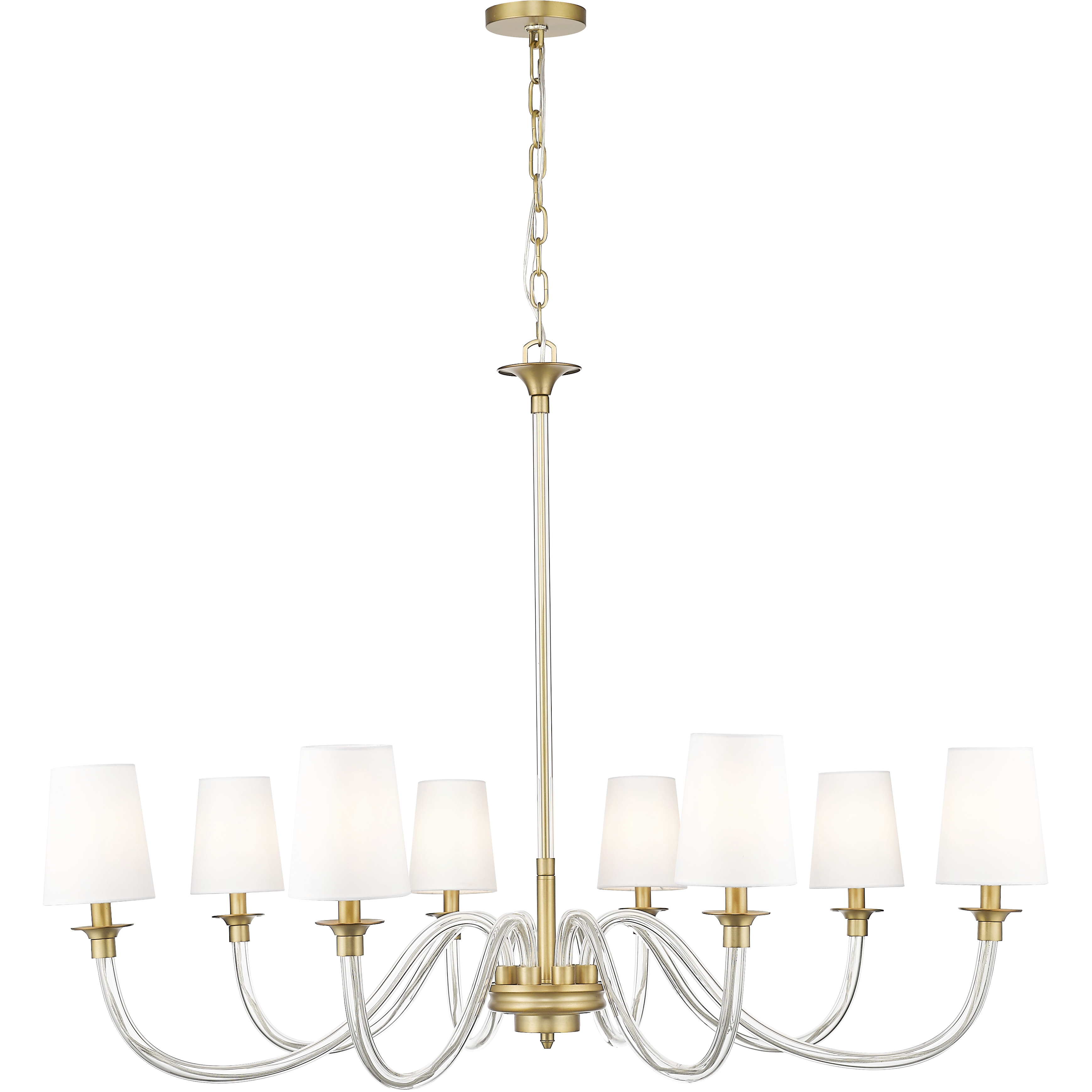 Katerina 8 Light 46 inch Rubbed Brass Chandelier Ceiling Light