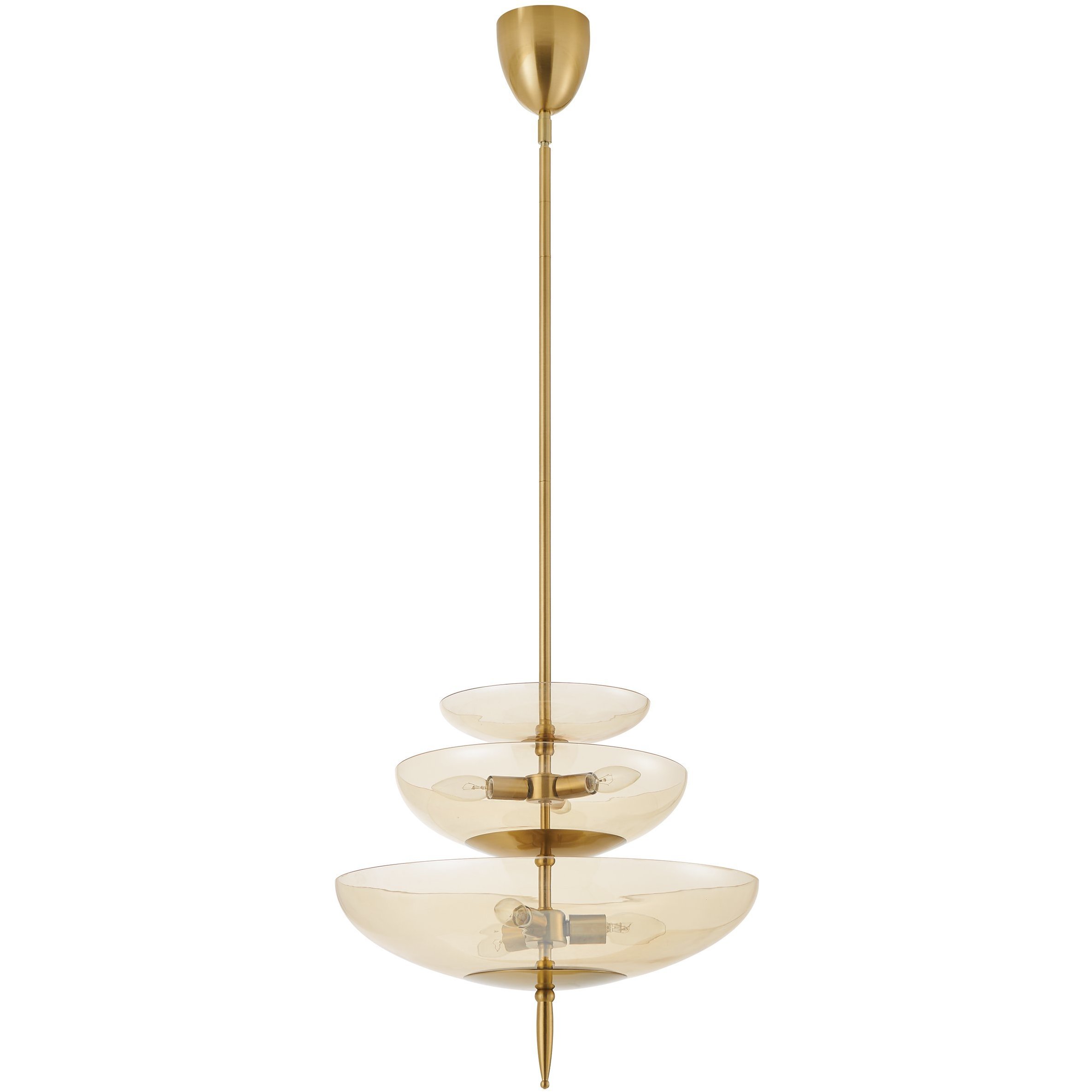 Fiorello 6 Light 21 inch Brushed Gold Pendant Ceiling Light