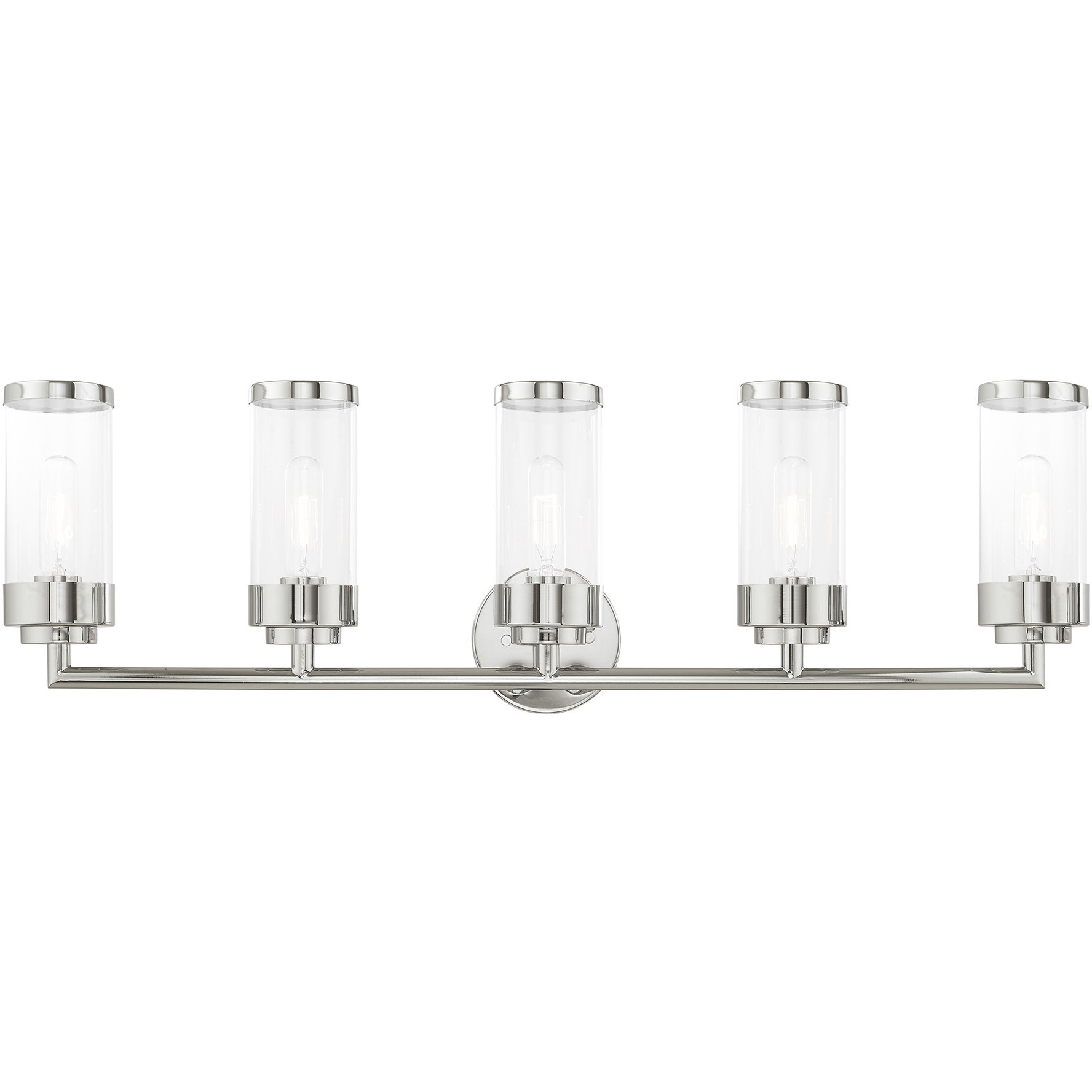 Hillcrest 5 Light 35.75 inch Polished Chrome Vanity Sconce Wall Light