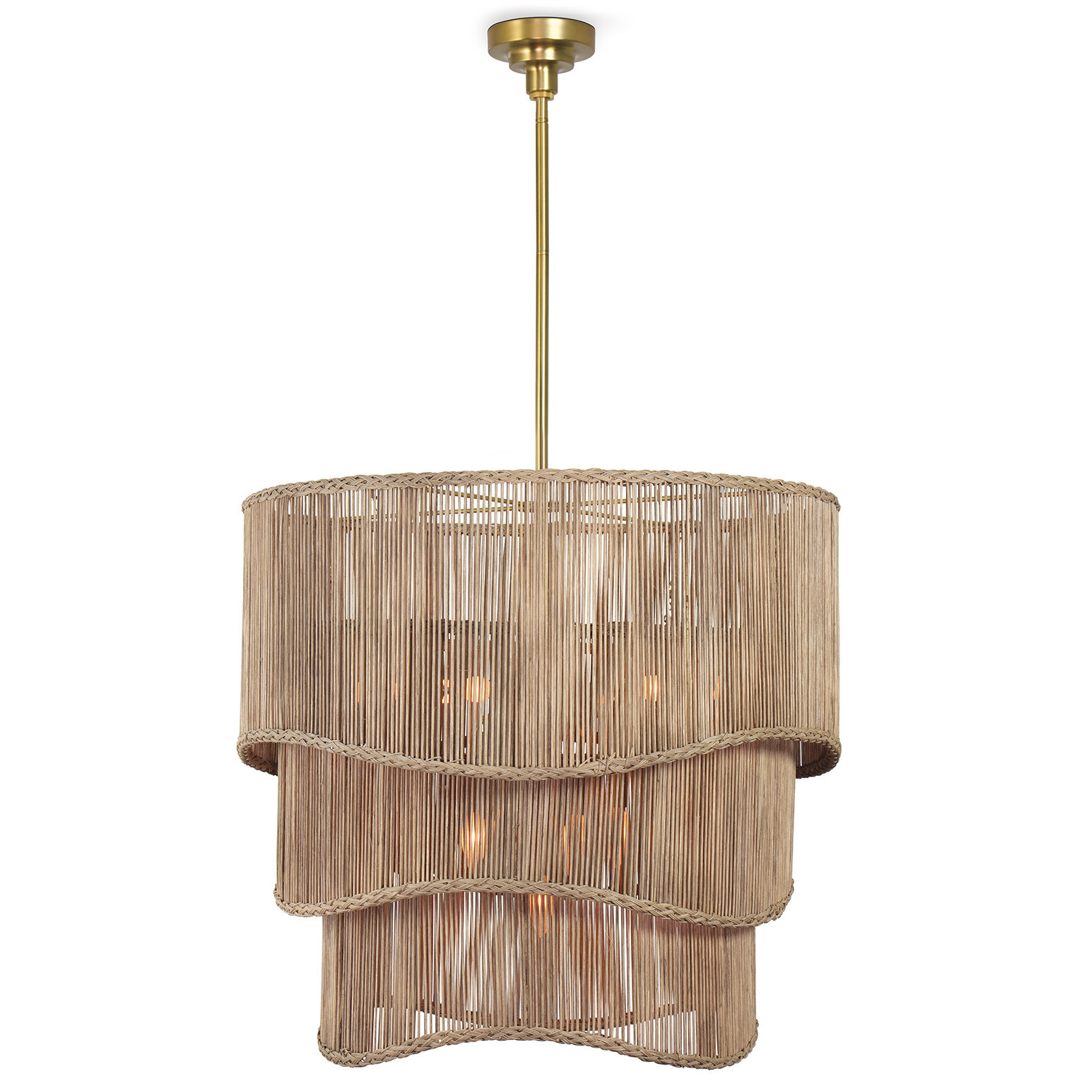 Nimes 11 Light 28 inch Natural Chandelier Ceiling Light, Drum Pendant