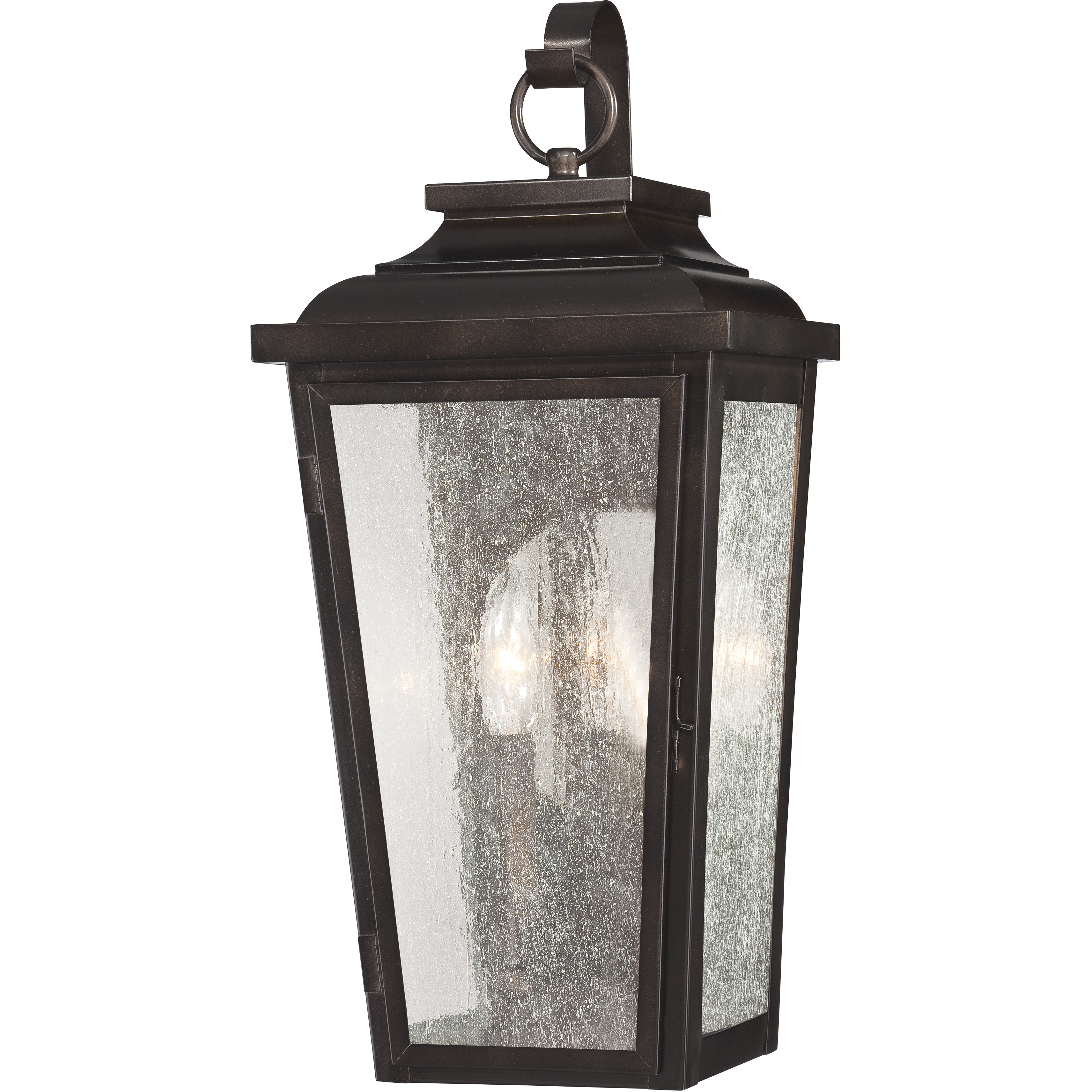 Irvington Manor Outdoor Pocket Lantern in Incandescent, Clear Seeded Glass, The Great Outdoors