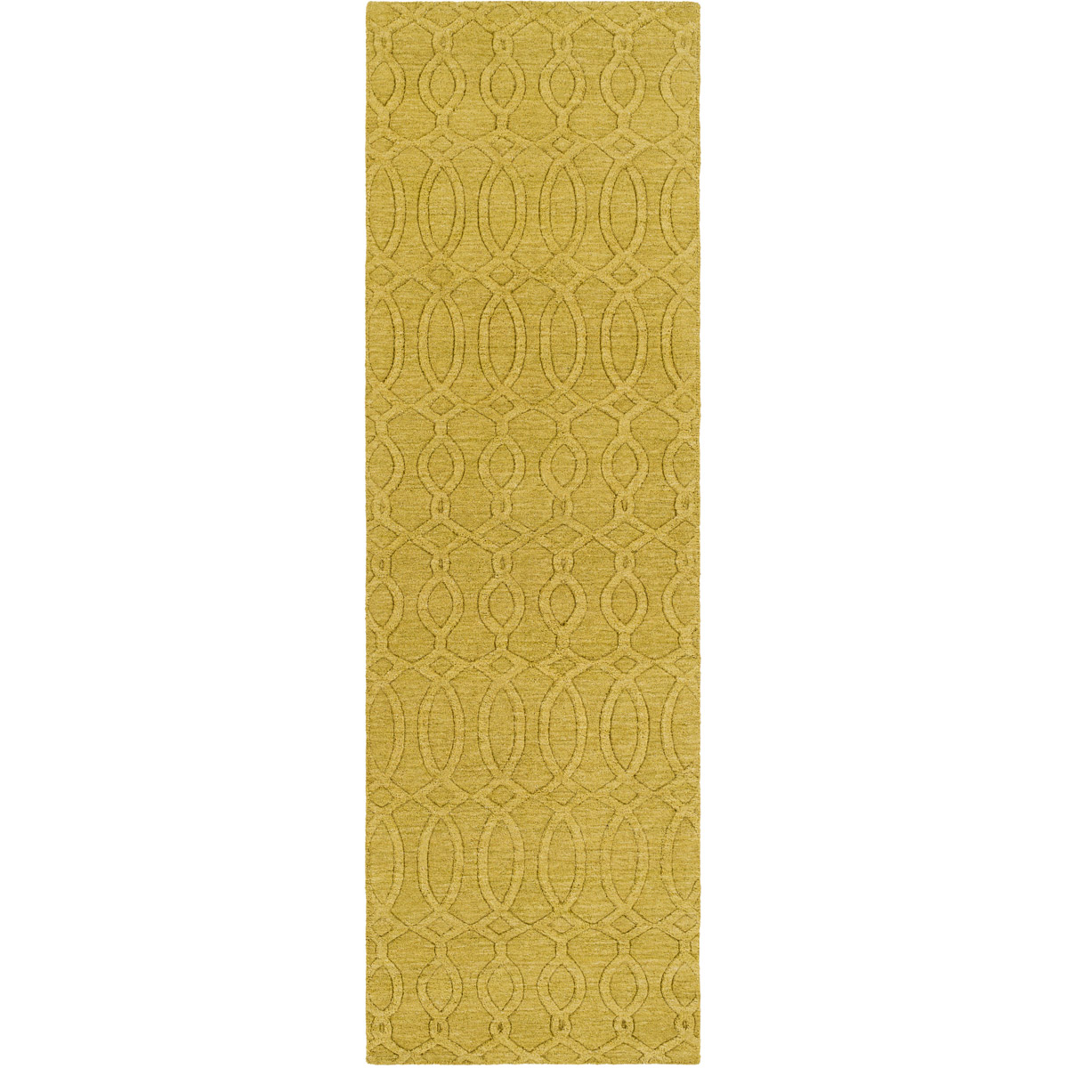 Etching 96 X 30 inch Olive Rug