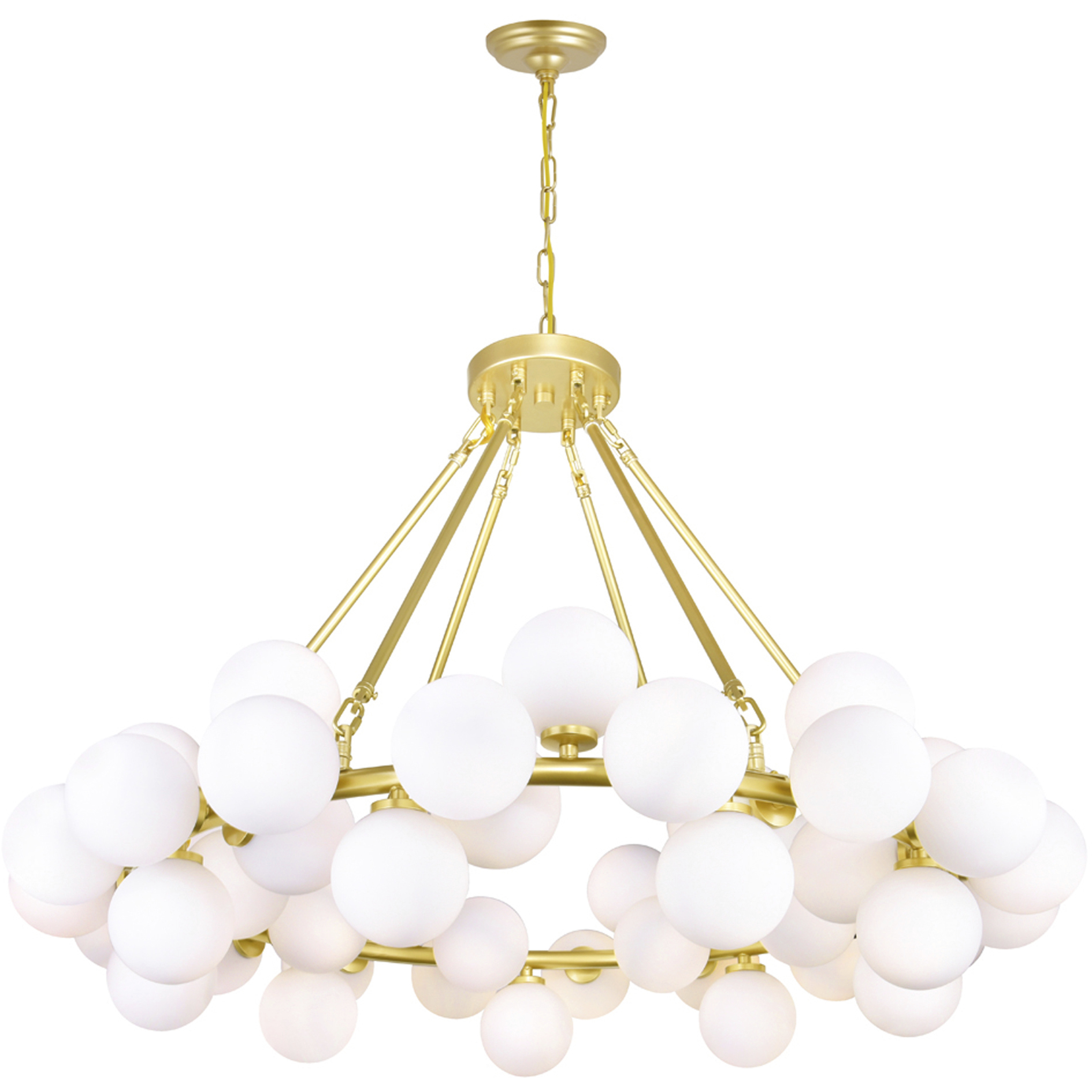 Arya LED 39 inch Satin Gold Chandelier Ceiling Light