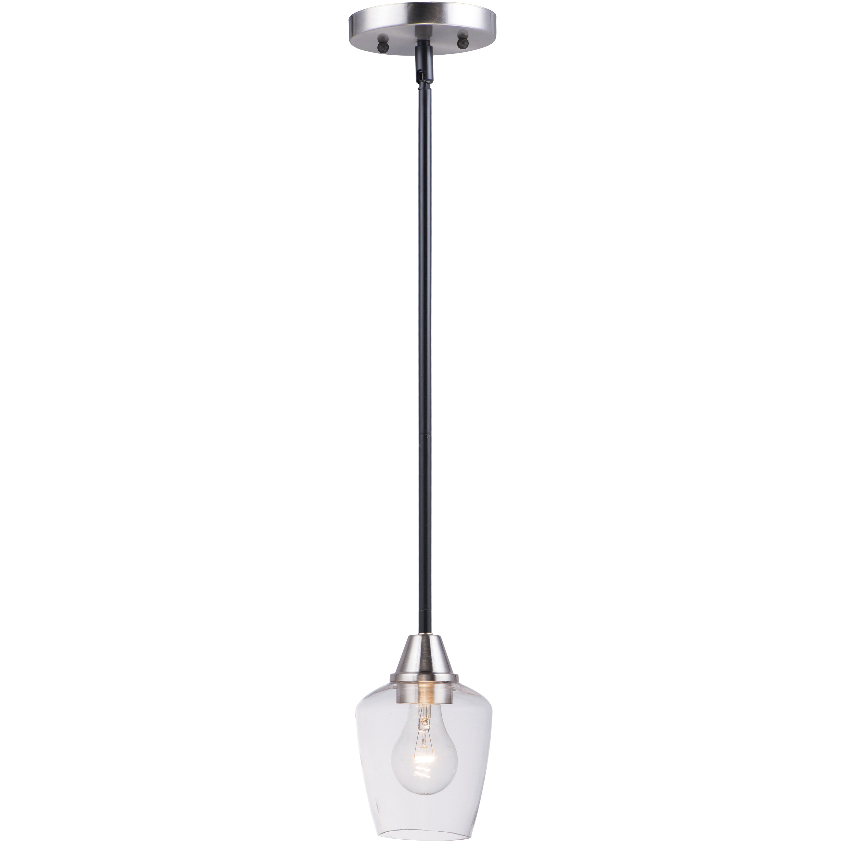 Goblet 1 Light 4.75 inch Black and Satin Nickel Mini Pendant Ceiling Light