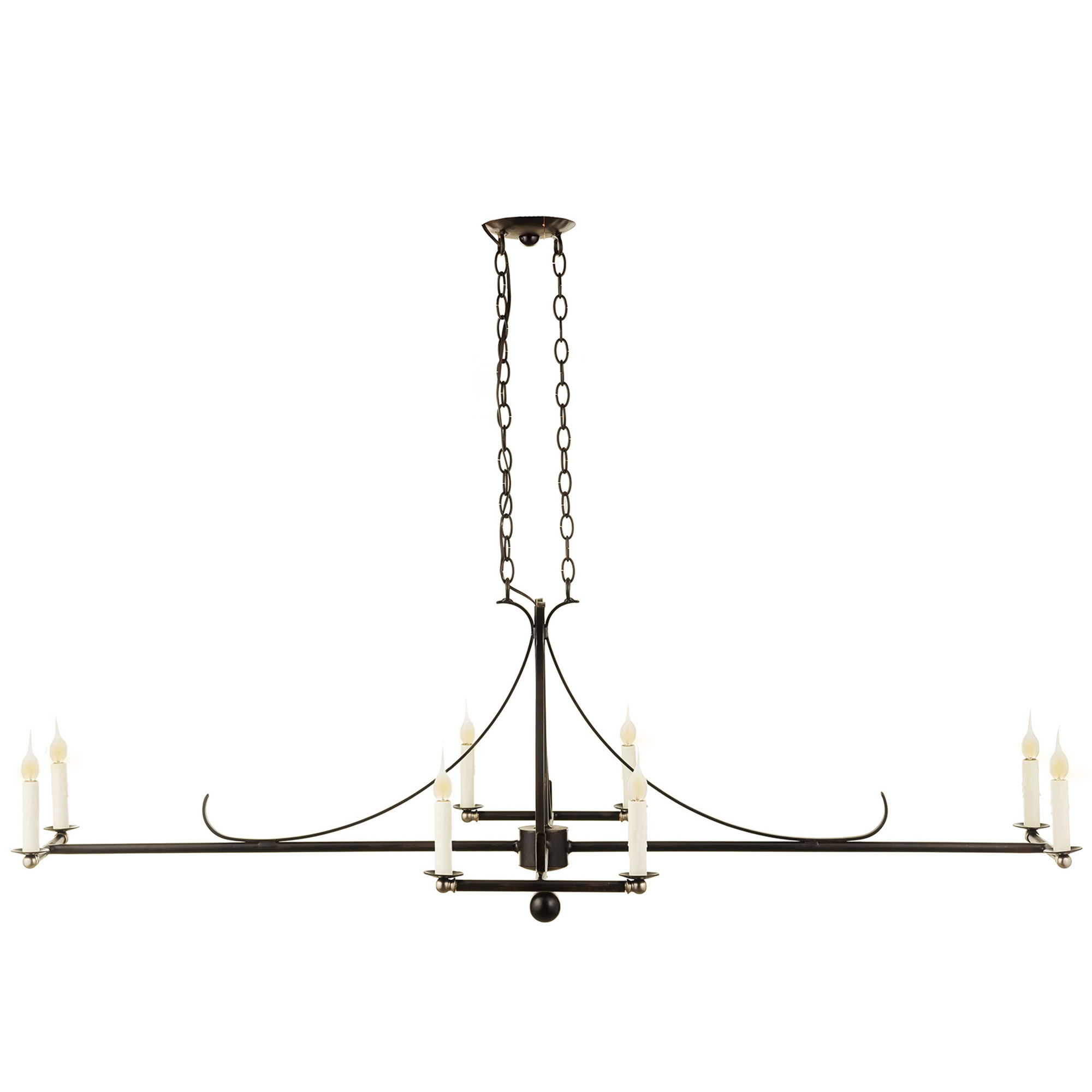 Hill Country 8 Light Darkened Bronze and Brass Accents Chandelier Ceiling Light