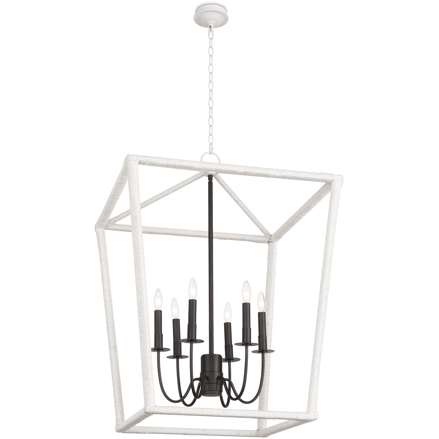 Luella 6 Light 26.75 inch Blackened Brass Lantern, Large