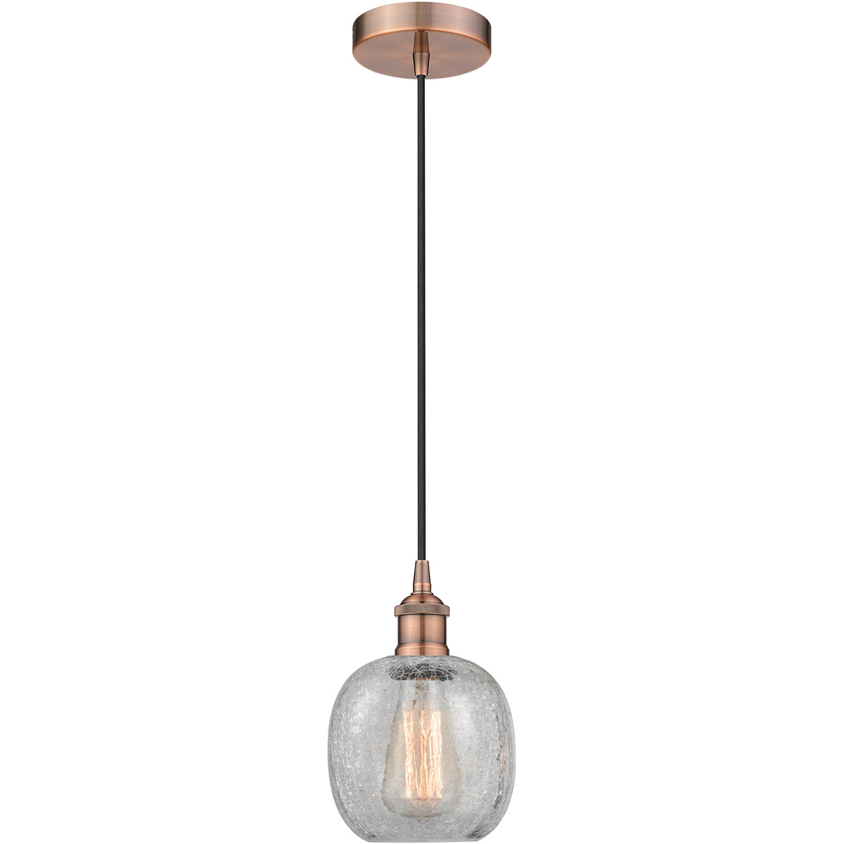 Edison Belfast LED 6 inch Antique Copper Mini Pendant Ceiling Light