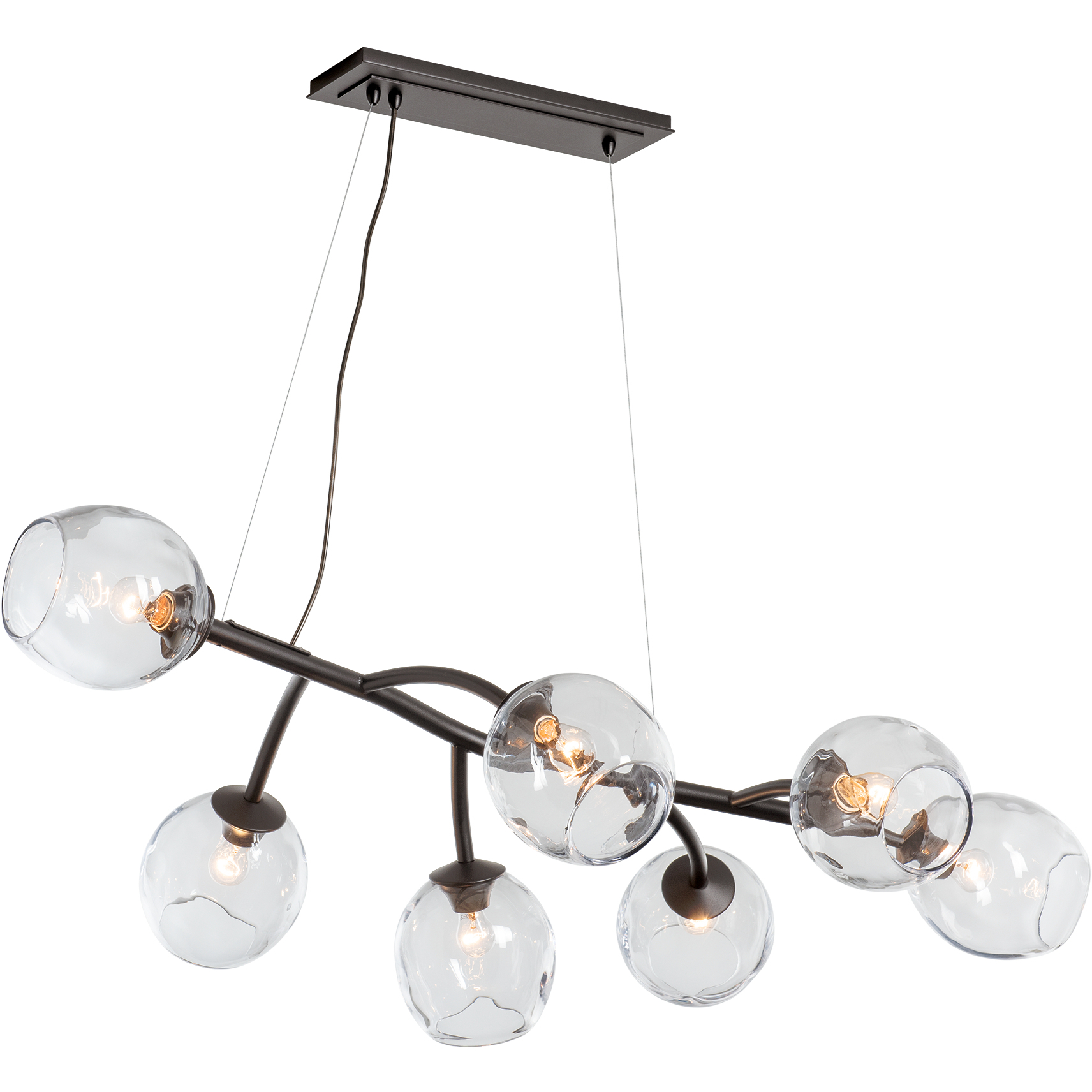 Vine 7 Light 49.3 inch Dark Smoke Pendant Ceiling Light