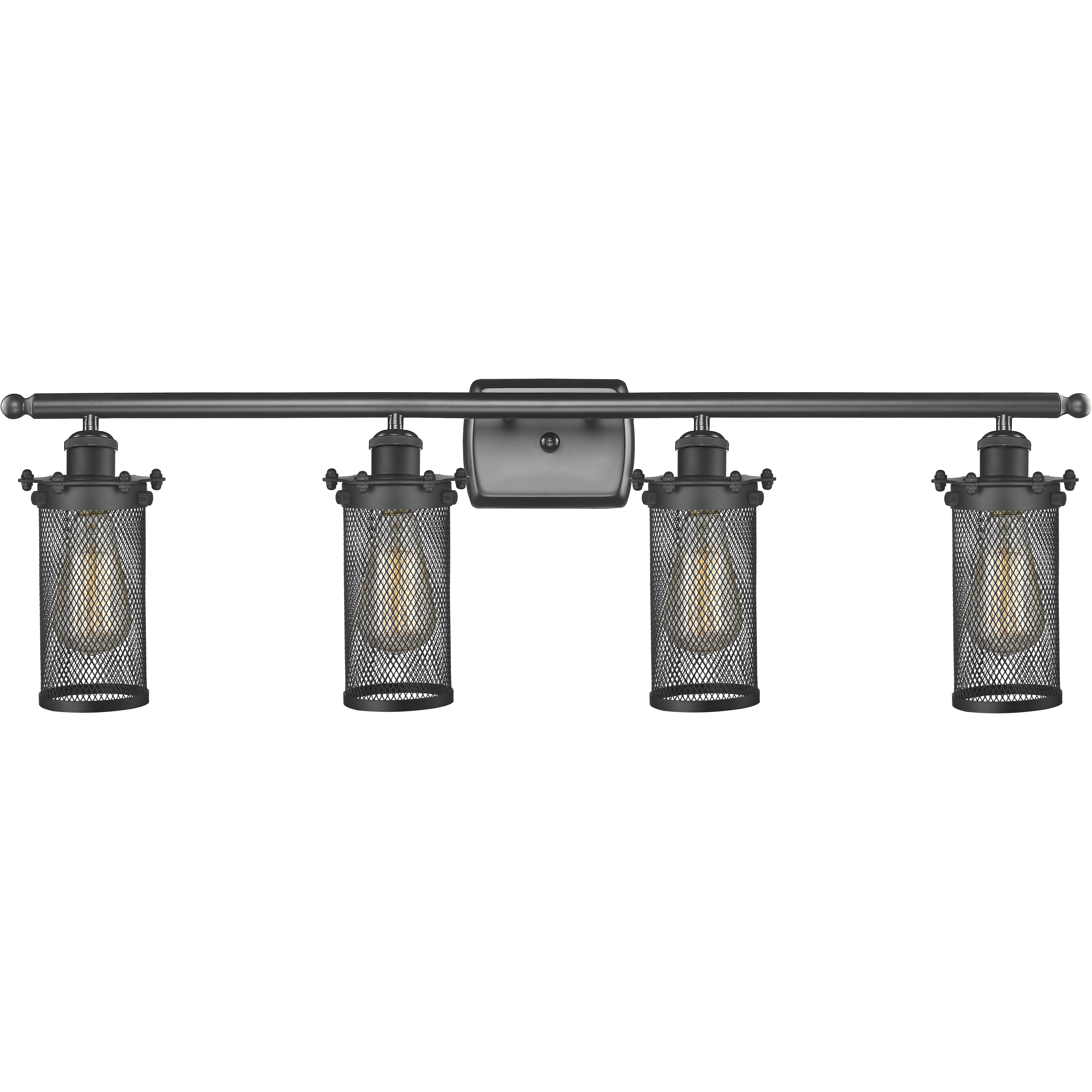 Austere Bleecker 4 Light 36 inch Matte Black Bath Vanity Light Wall Light
