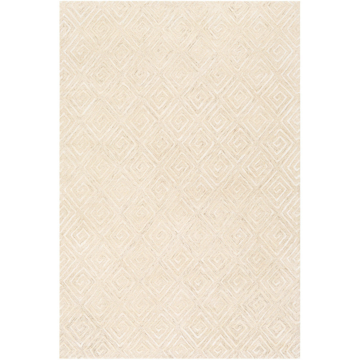 Opus 120 X 96 inch Ivory/Light Gray/Taupe/White Rugs, Rectangle