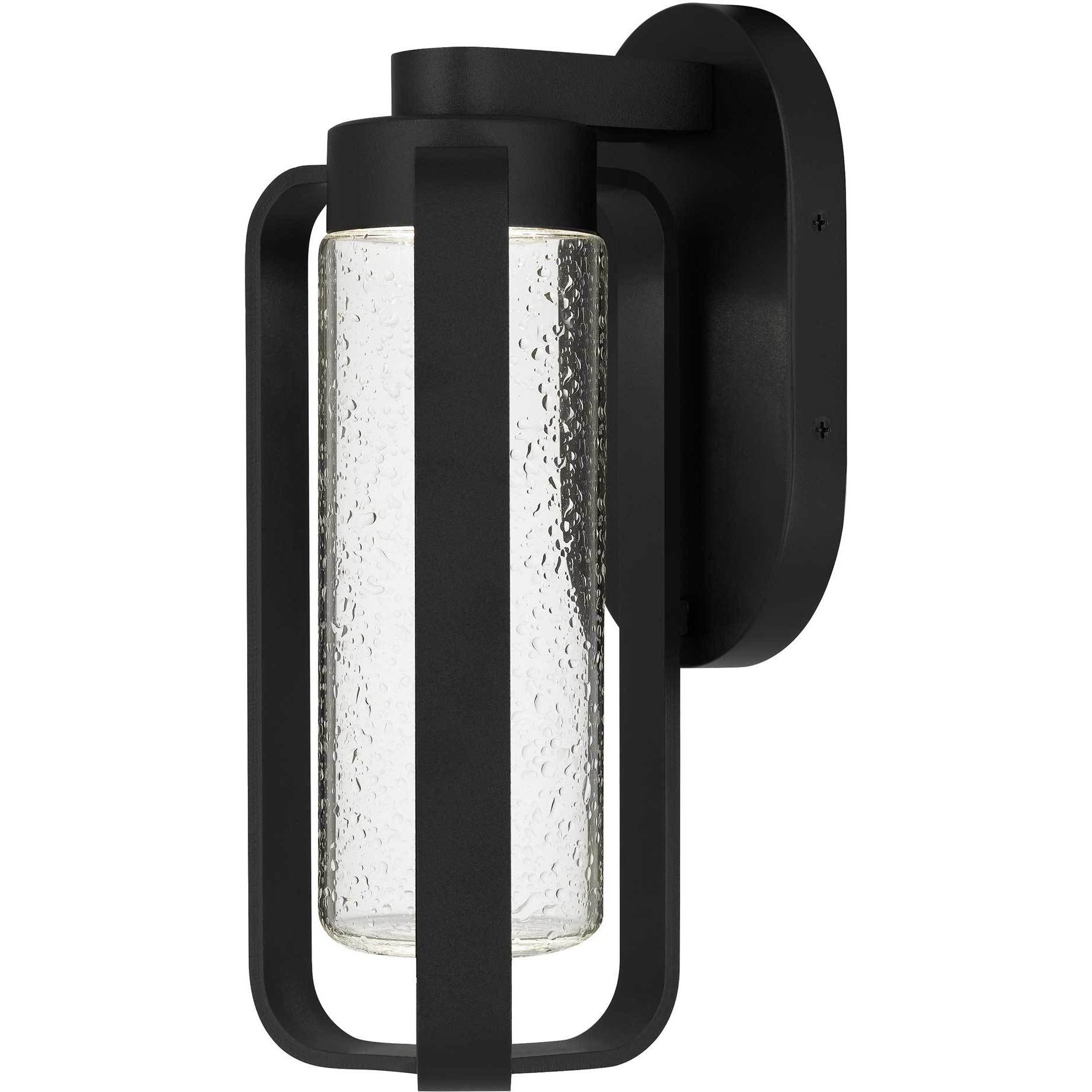 Clover LED 12 inch Sand Black Outdoor Wall Sconce