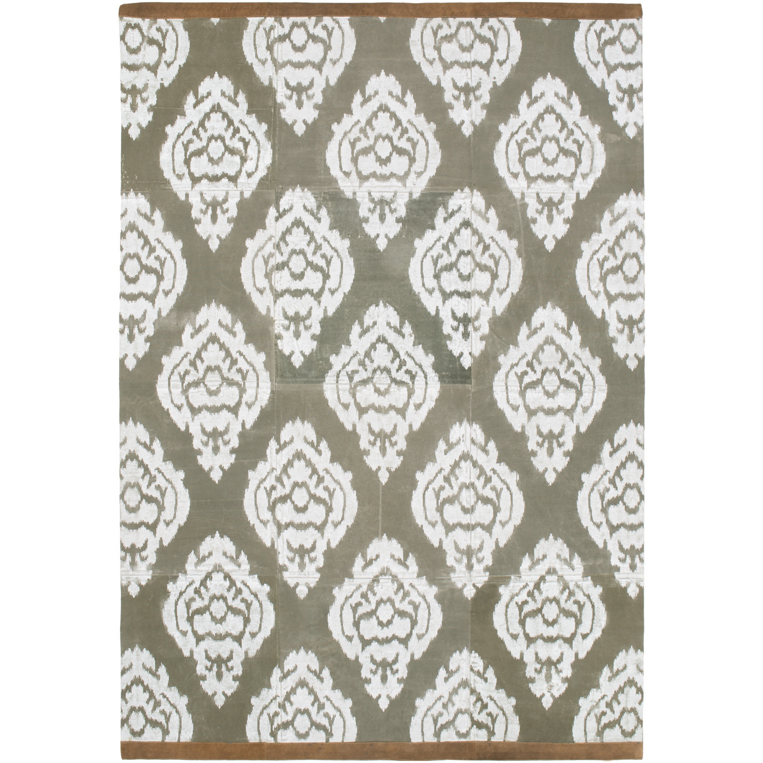 OWI 72 X 48 inch Sage/Cream/Brown Handmade Rug