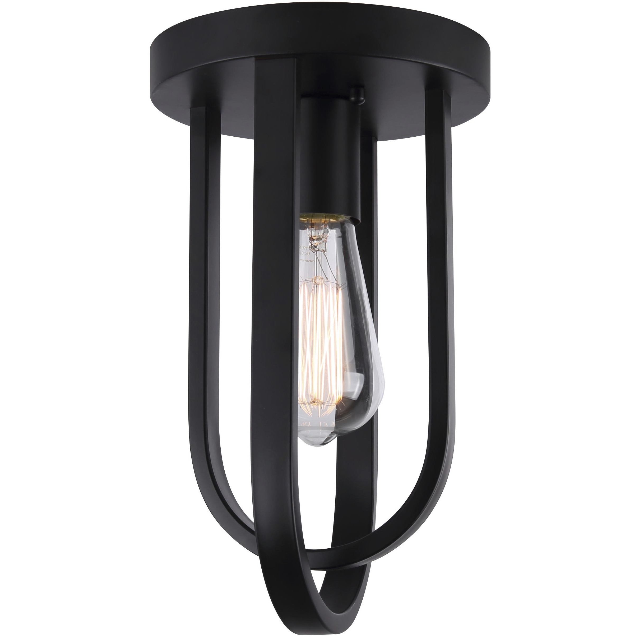 Dilan 1 Light 7 inch Matte Black Flush Mount Ceiling Light