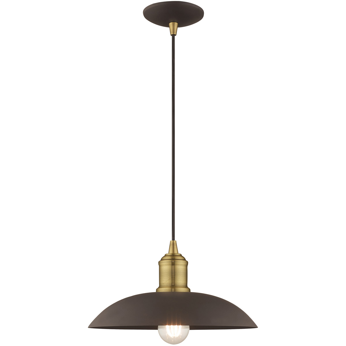 Allison 1 Light 12.5 inch Bronze Mini Pendant Ceiling Light