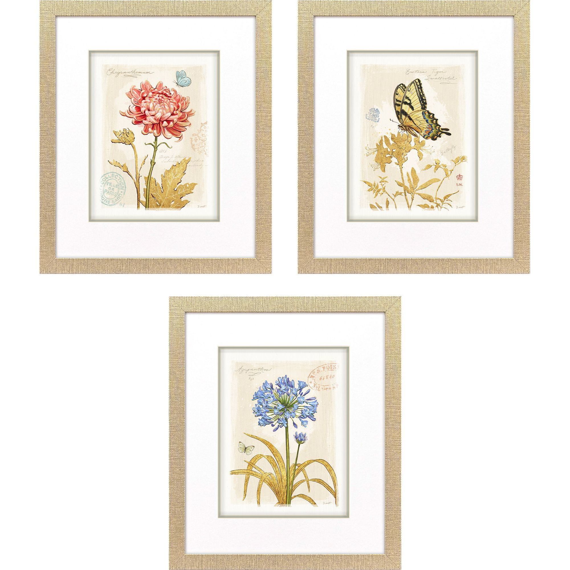 Nature's Wonder Yellow and Multi and Beige Framed Art, Propac