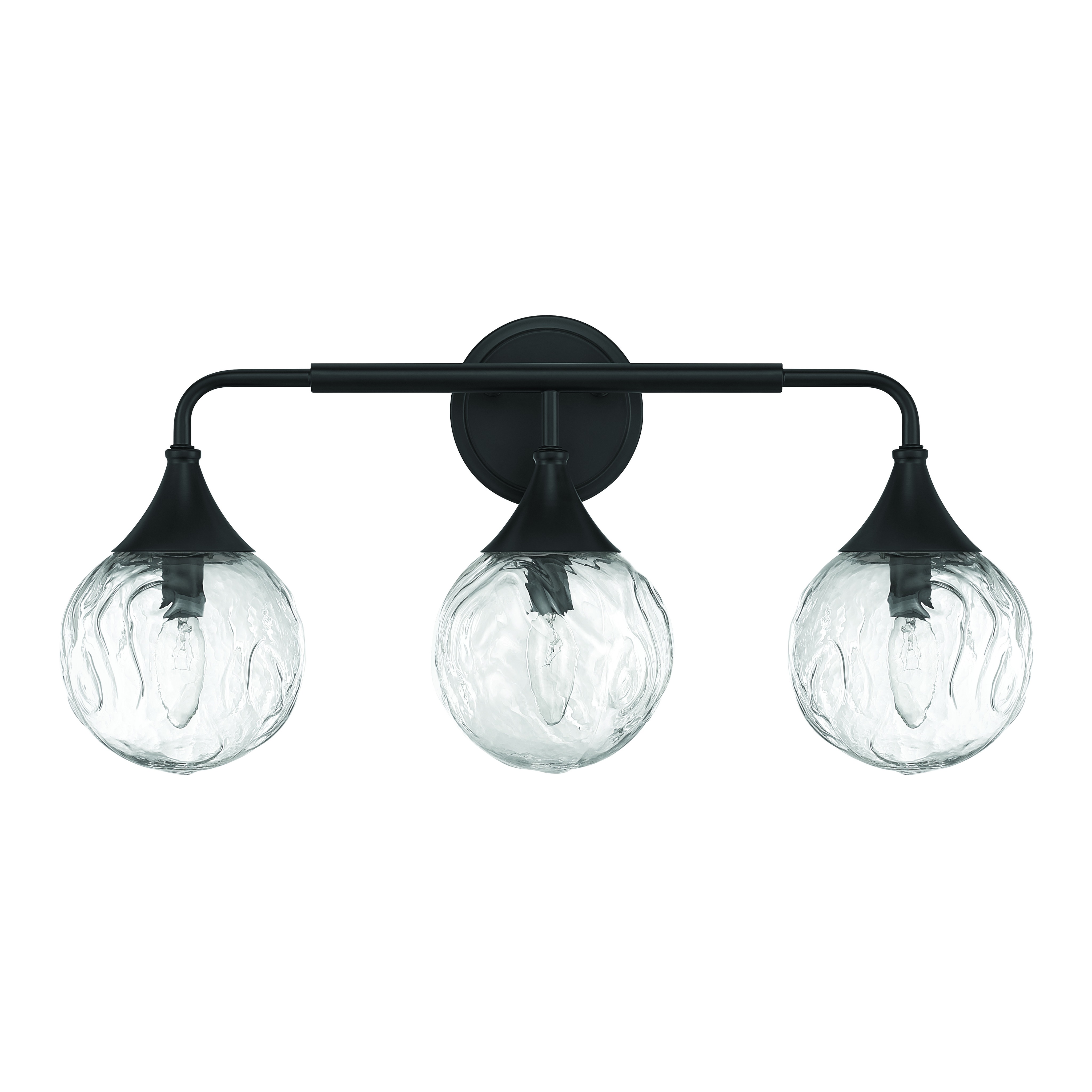 Reflection 3 Light 24 inch Flat Black Vanity Light Wall Light