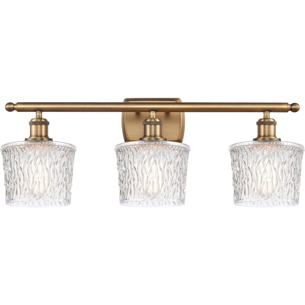 Ballston Niagra 3 Light 26 inch Brushed Brass Bath Vanity Light Wall Light, Ballston