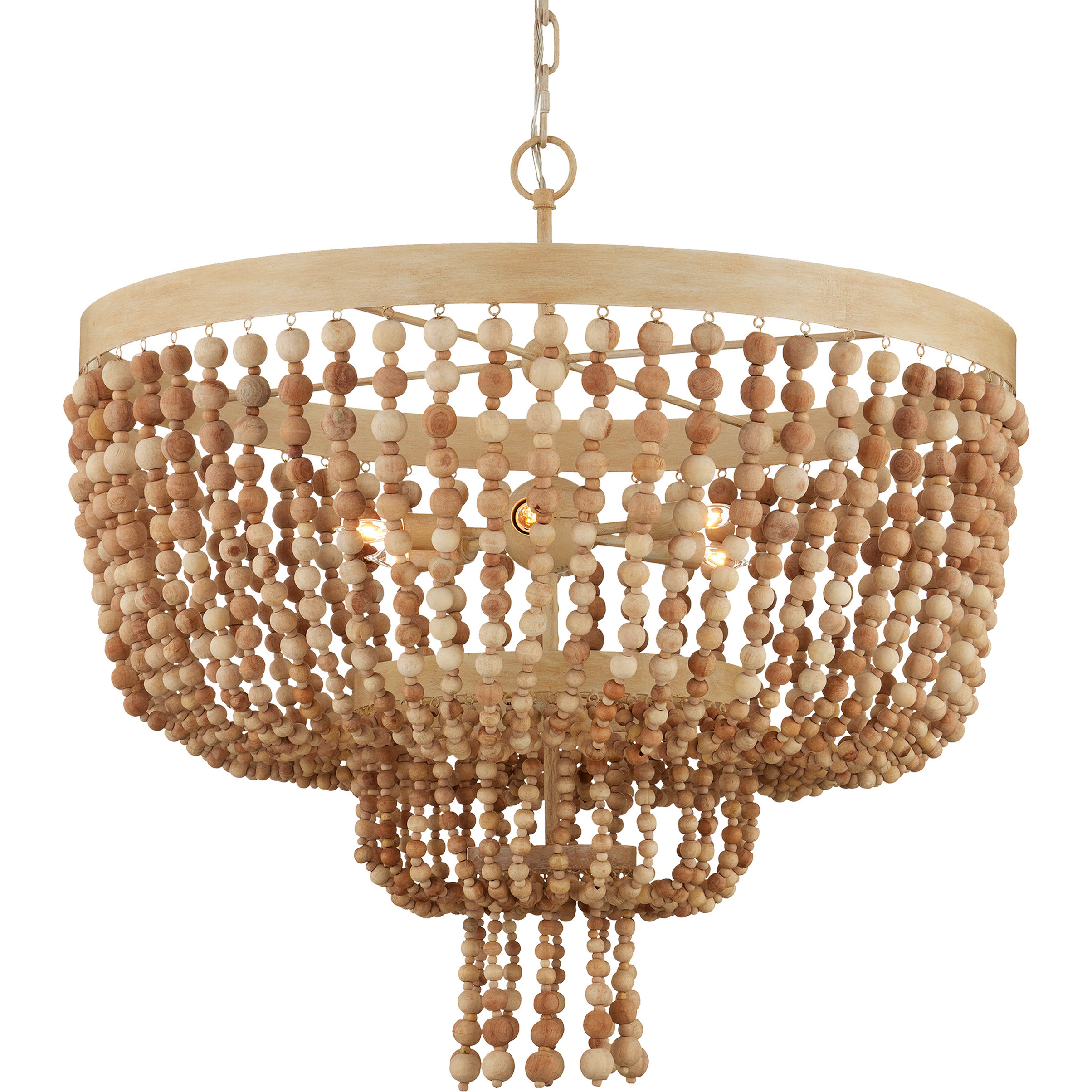 Sabia 6 Light 28 inch Coco Cream Chandelier Ceiling Light