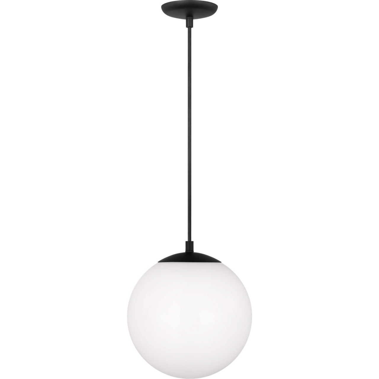 Leo - Hanging Globe 1 Light 10 inch Midnight Black Pendant Ceiling Light