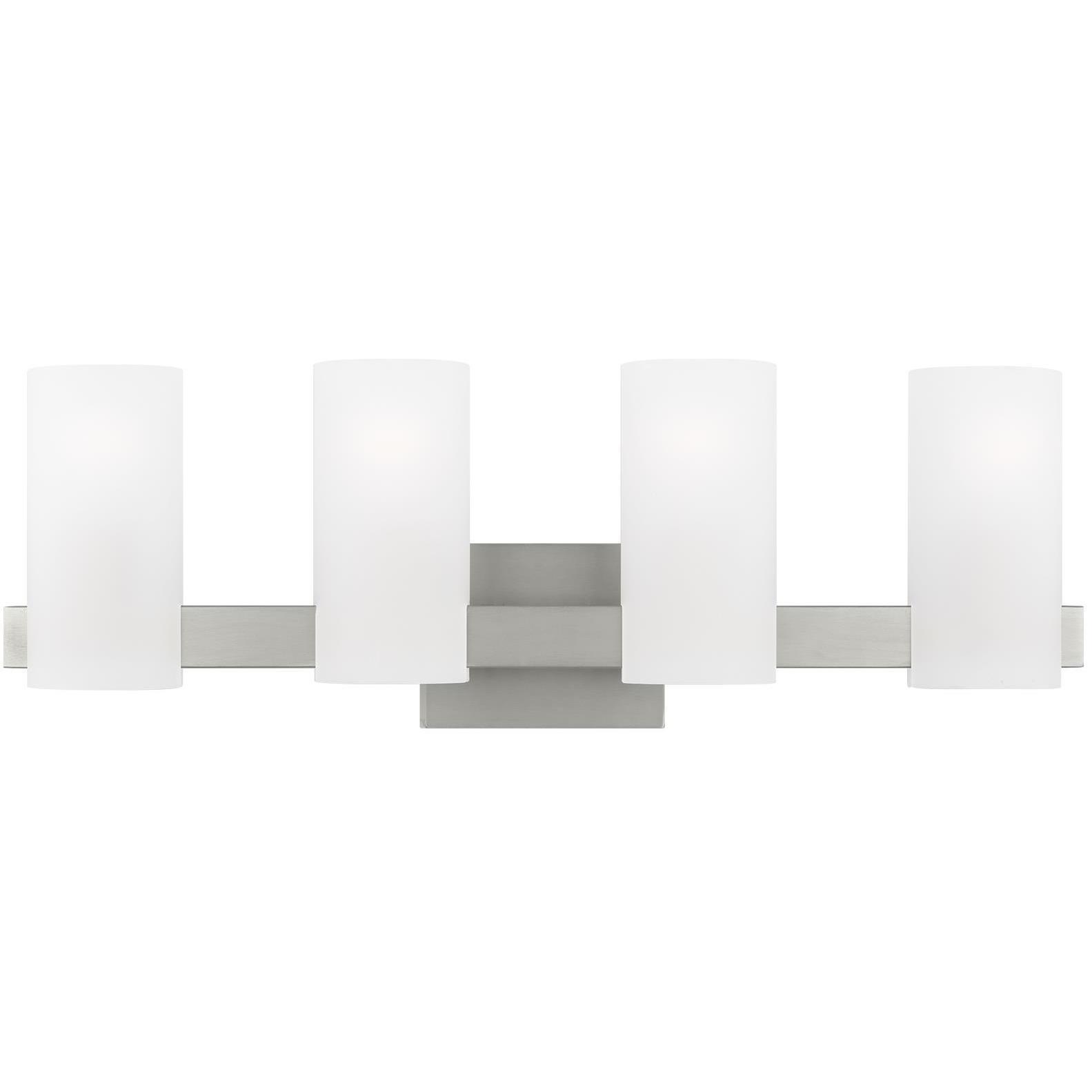 Drew & Jonathan Scott Rhode 4 Light 27 inch Brushed Steel Vanity Light Wall Light