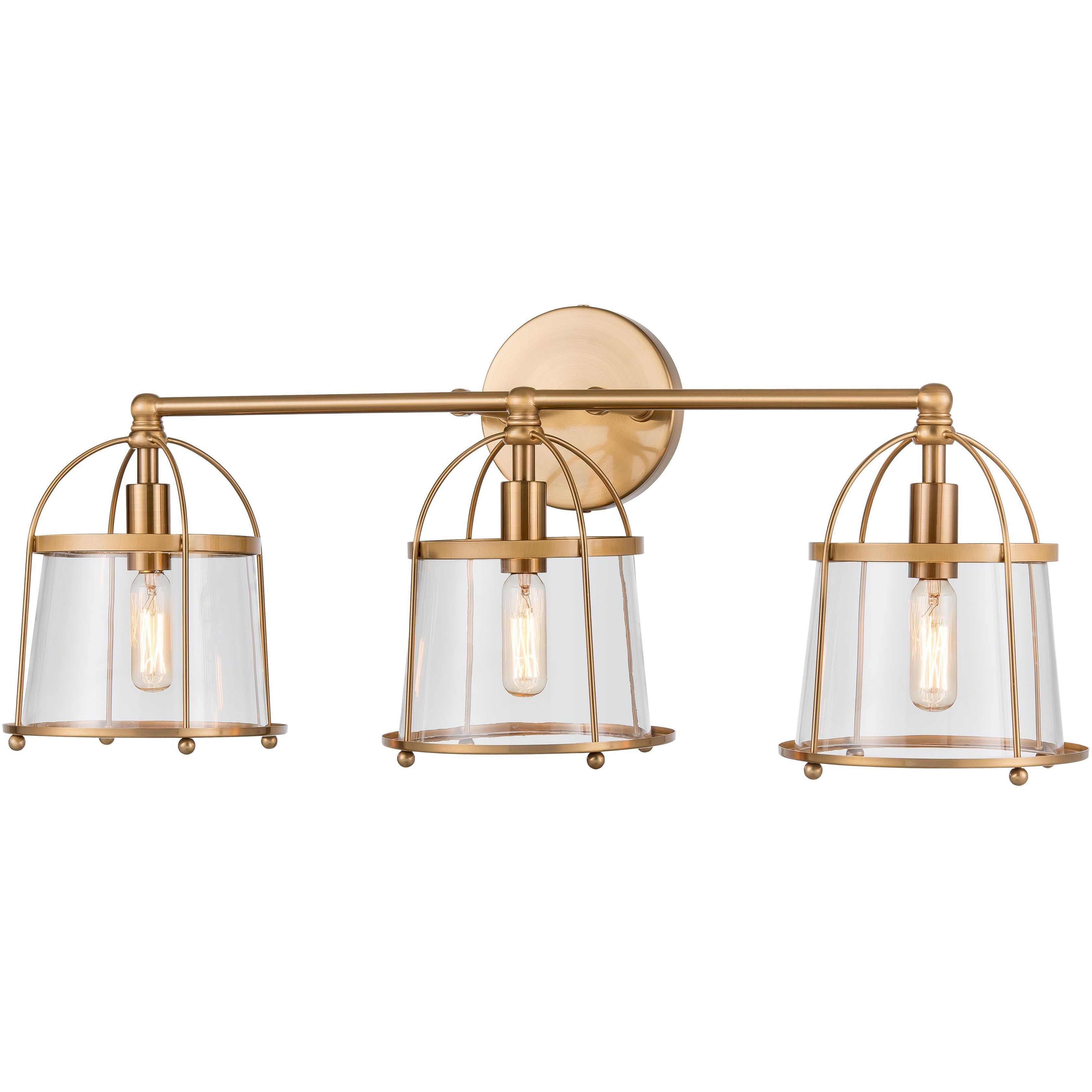 Merrick 3 Light 24 inch Satin Brass Vanity Light Wall Light
