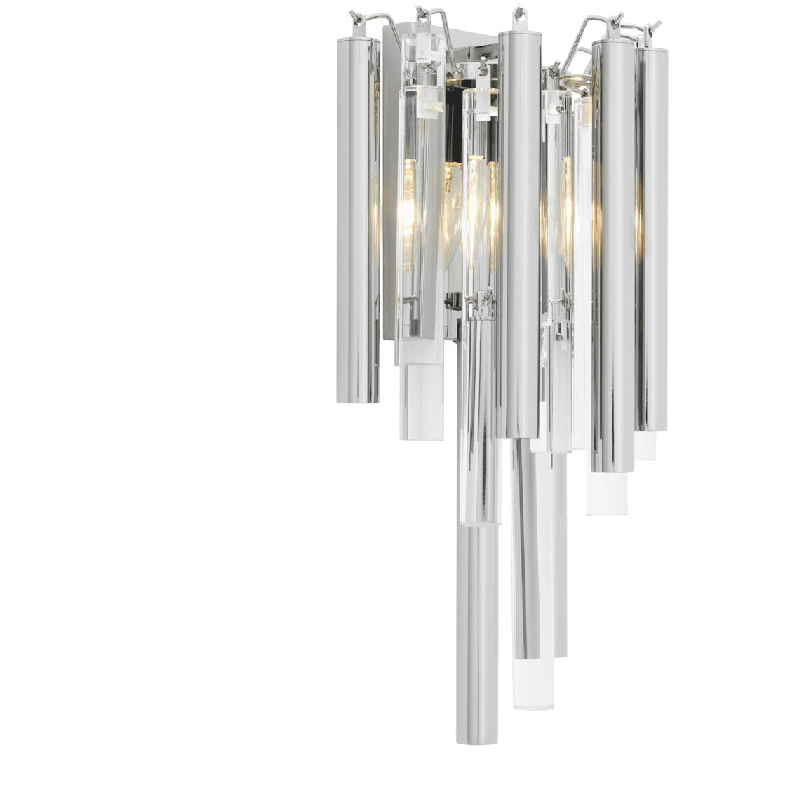 Gigi 1 Light 9.06 inch Nickel and Clear Glass Wall Lamp Wall Light