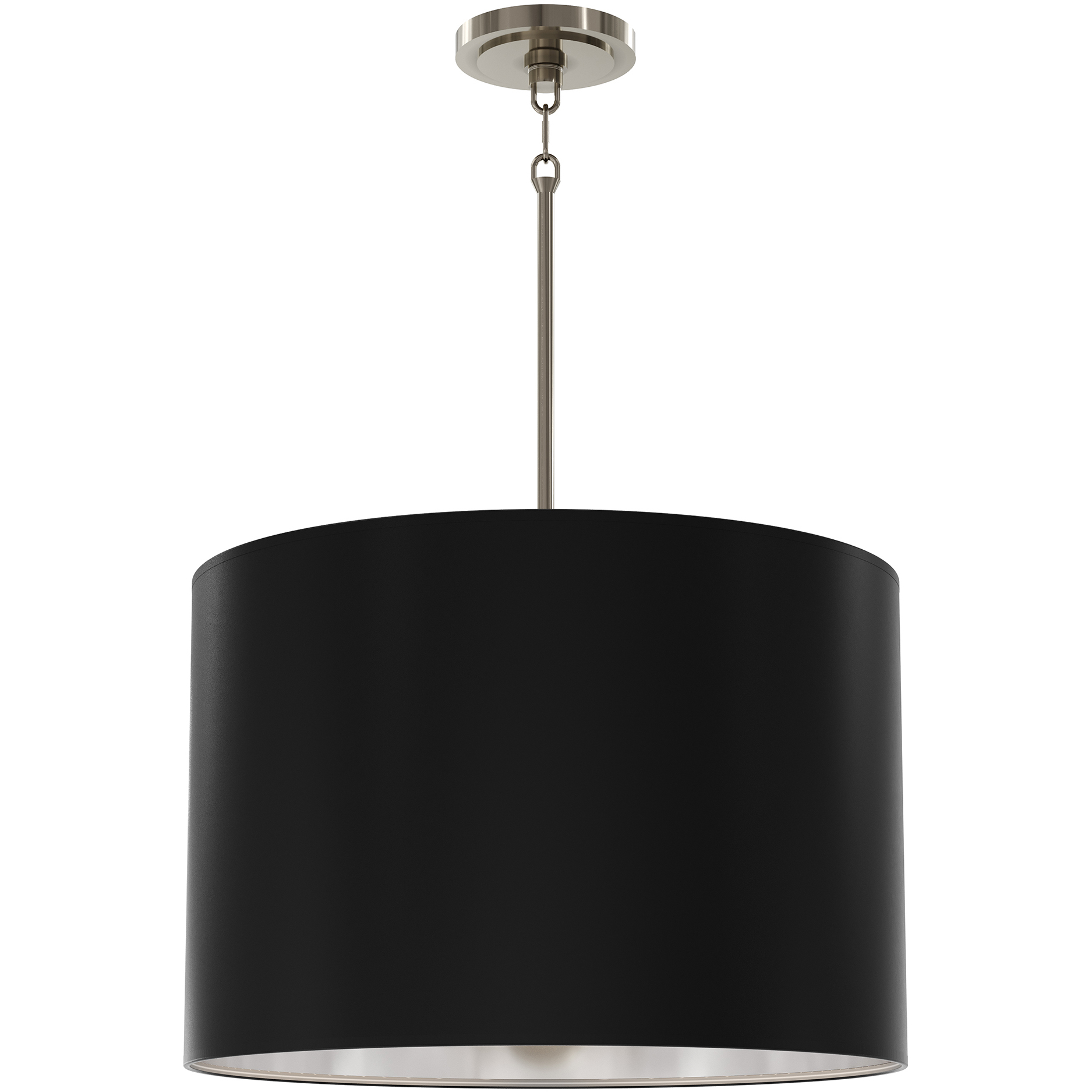 Jack 4 Light 21 inch Polished Nickel Pendant Ceiling Light in Matte Obsidian With Matte Silver