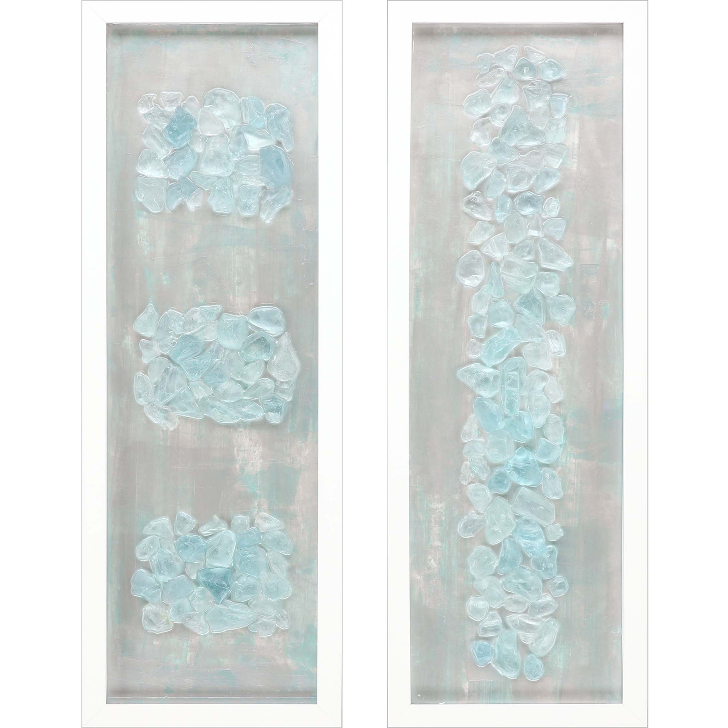 Rocky II Blue and White and Metallic Framed Art, The Studio