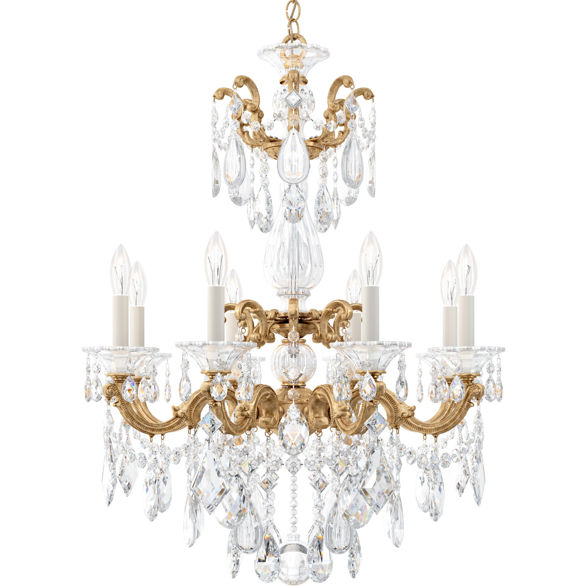 Renaissance Nouveau 18 Light 120V Chandelier in Etruscan Gold with Clear Heritage Handcut Crystal main image 1