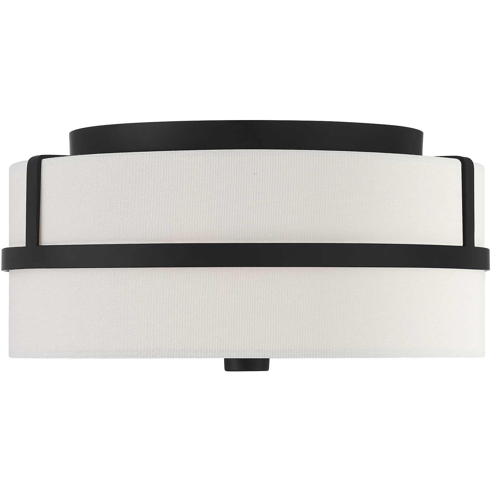Contemporary 2 Light 13 inch Matte Black Flush Mount Ceiling Light