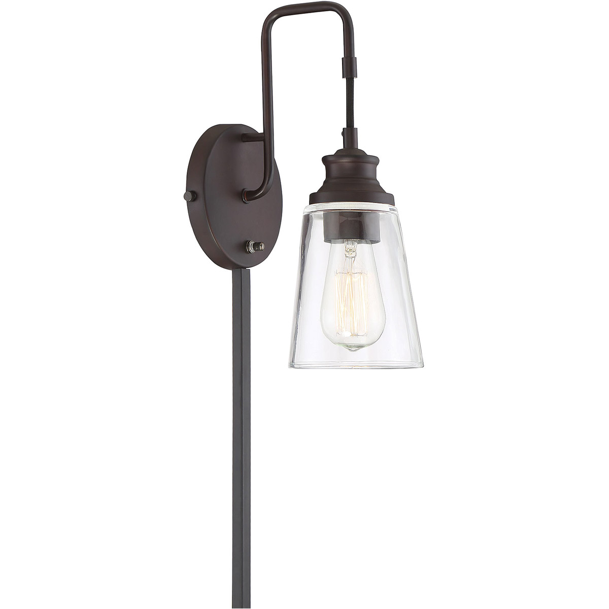 Industrial 60 watt Oil Rubbed Bronze Adjustable Wall Sconce Wall Light