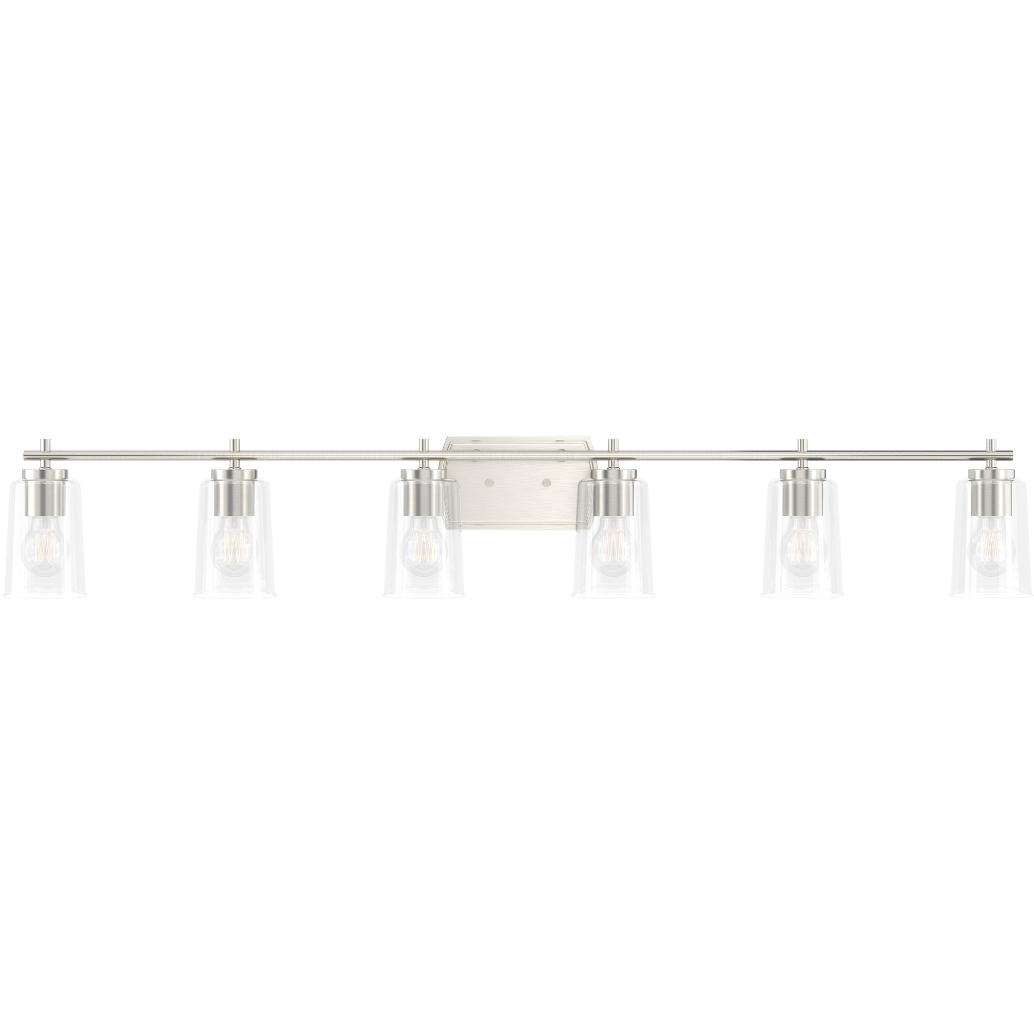 Adley 6 Light 49 inch Brushed Nickel Bath Vanity Wall Light