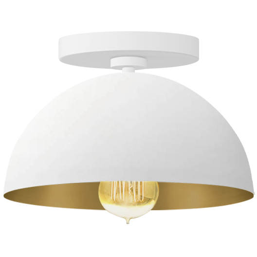 Elias LED 9 inch Matte White Semi-Flush Ceiling Light
