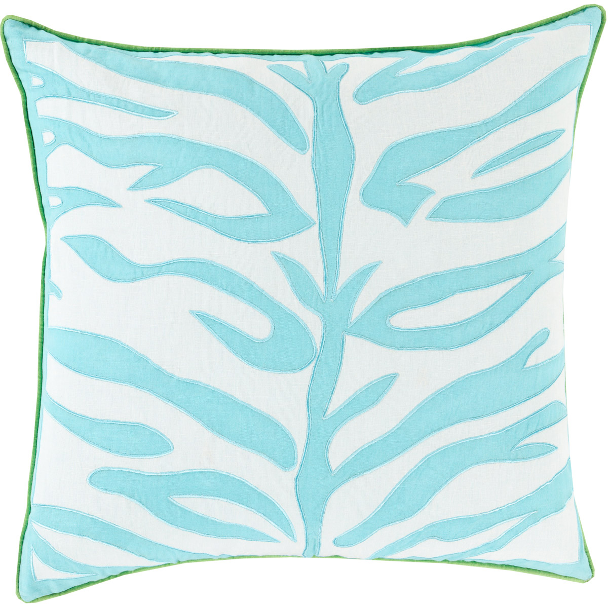 Valentina 20 inch Ivory, Aqua, Grass Green Pillow Kit