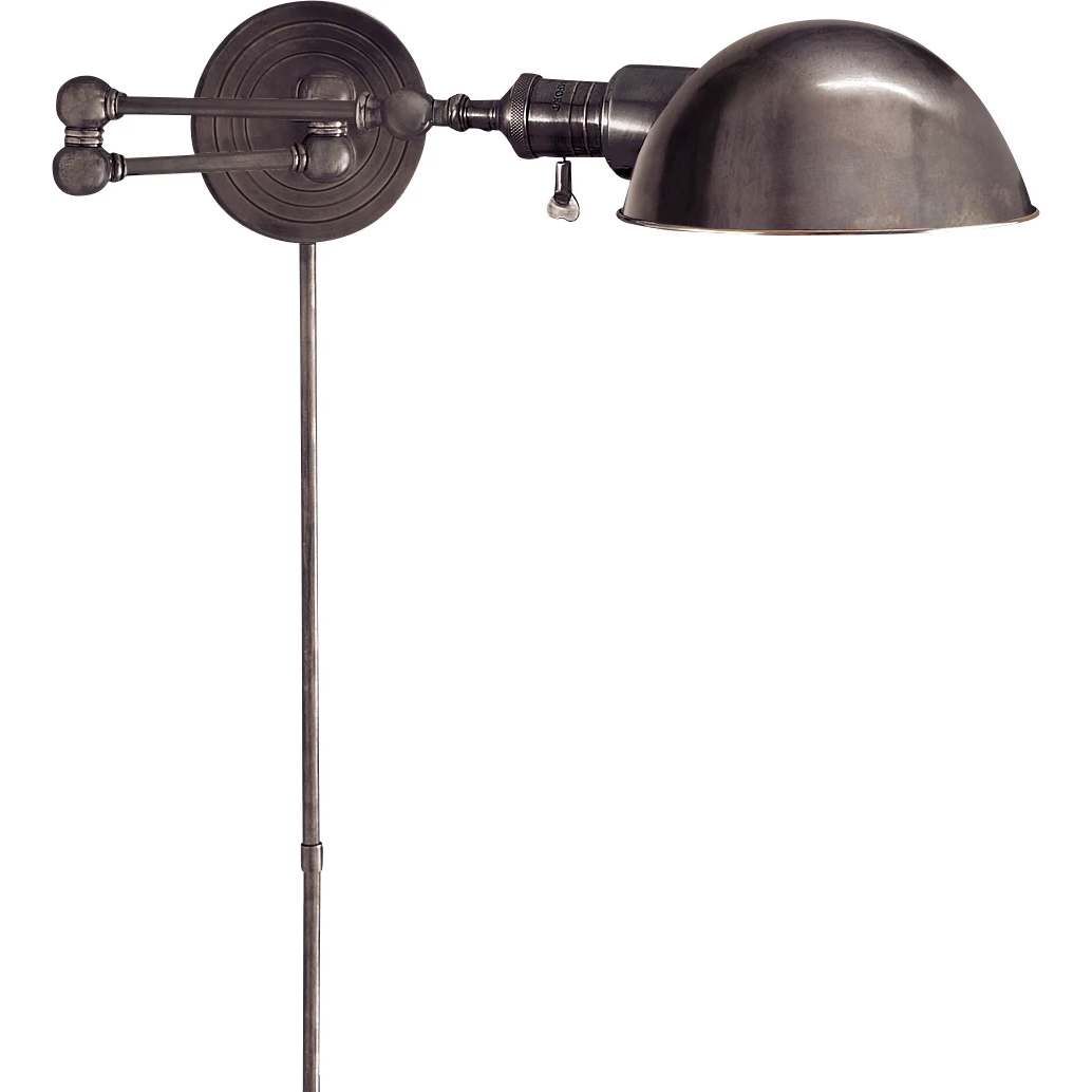 Chapman & Myers Boston2 23 inch 60 watt Bronze Swing Arm Wall Light