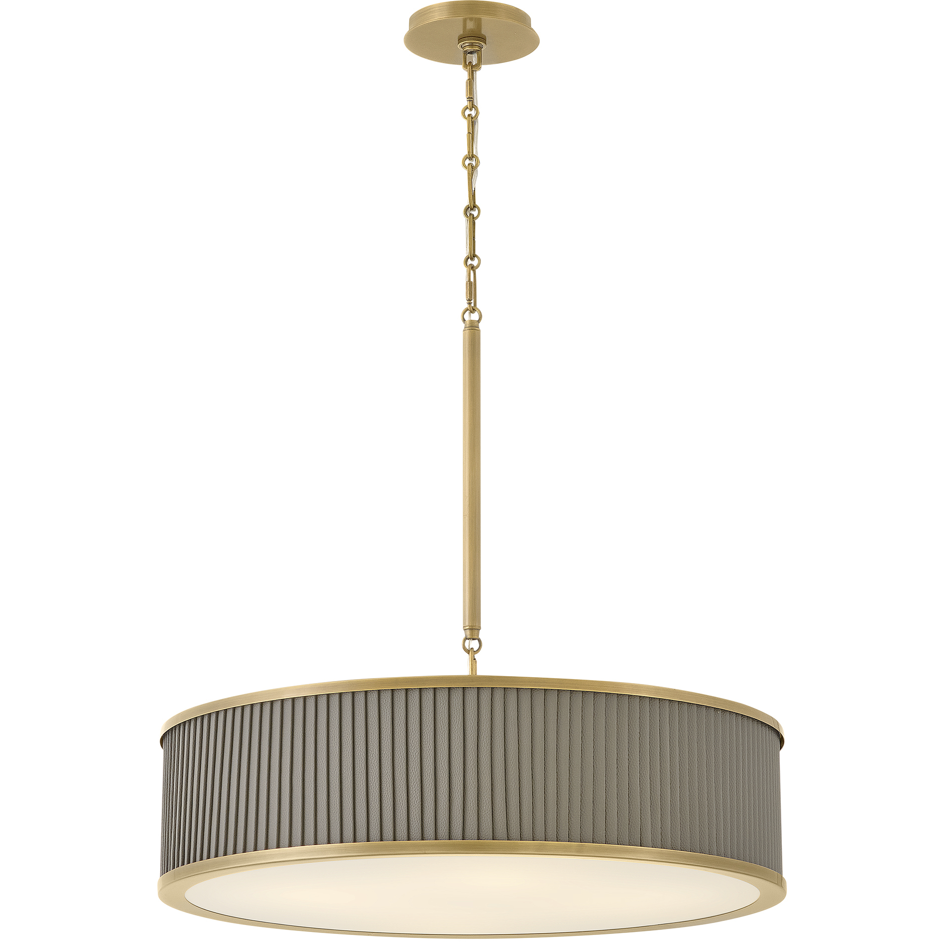 Arden 4 Light 24 inch Heritage Brass Drum Chandelier Ceiling Light
