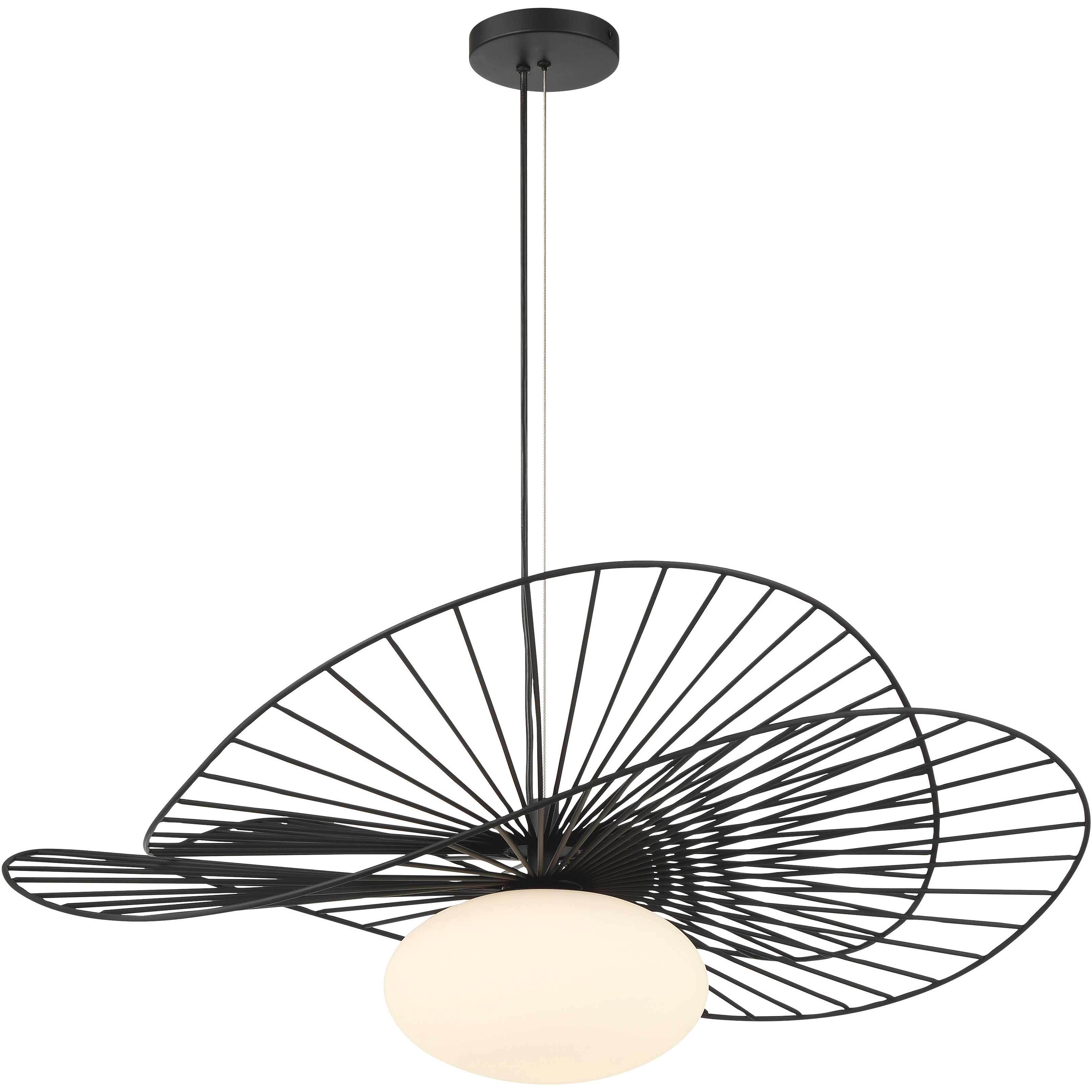 Langley 1 Light 32.25 inch Dark Matte Black Pendant Ceiling Light