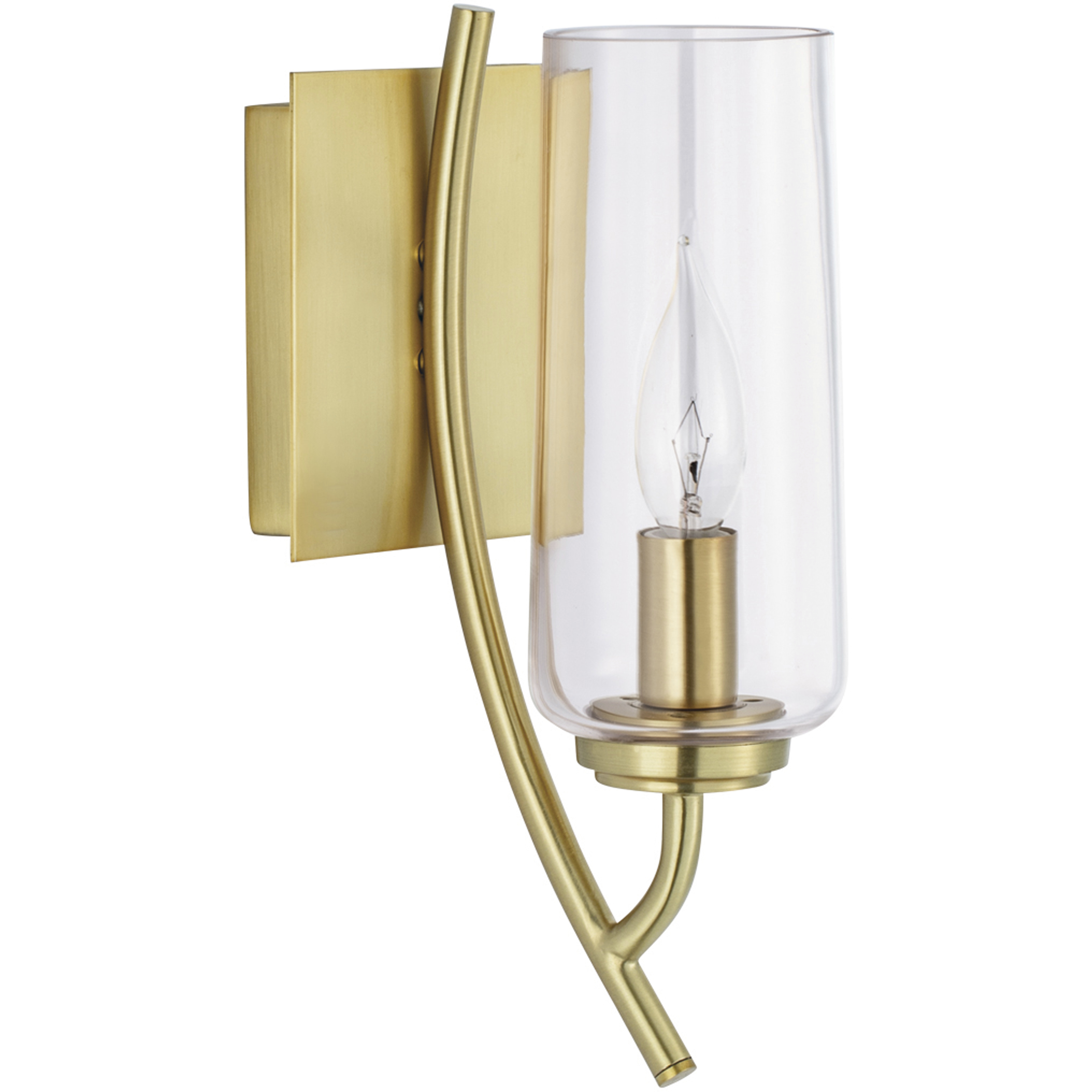 Tulip Sconce Wall Light in Satin Brass
