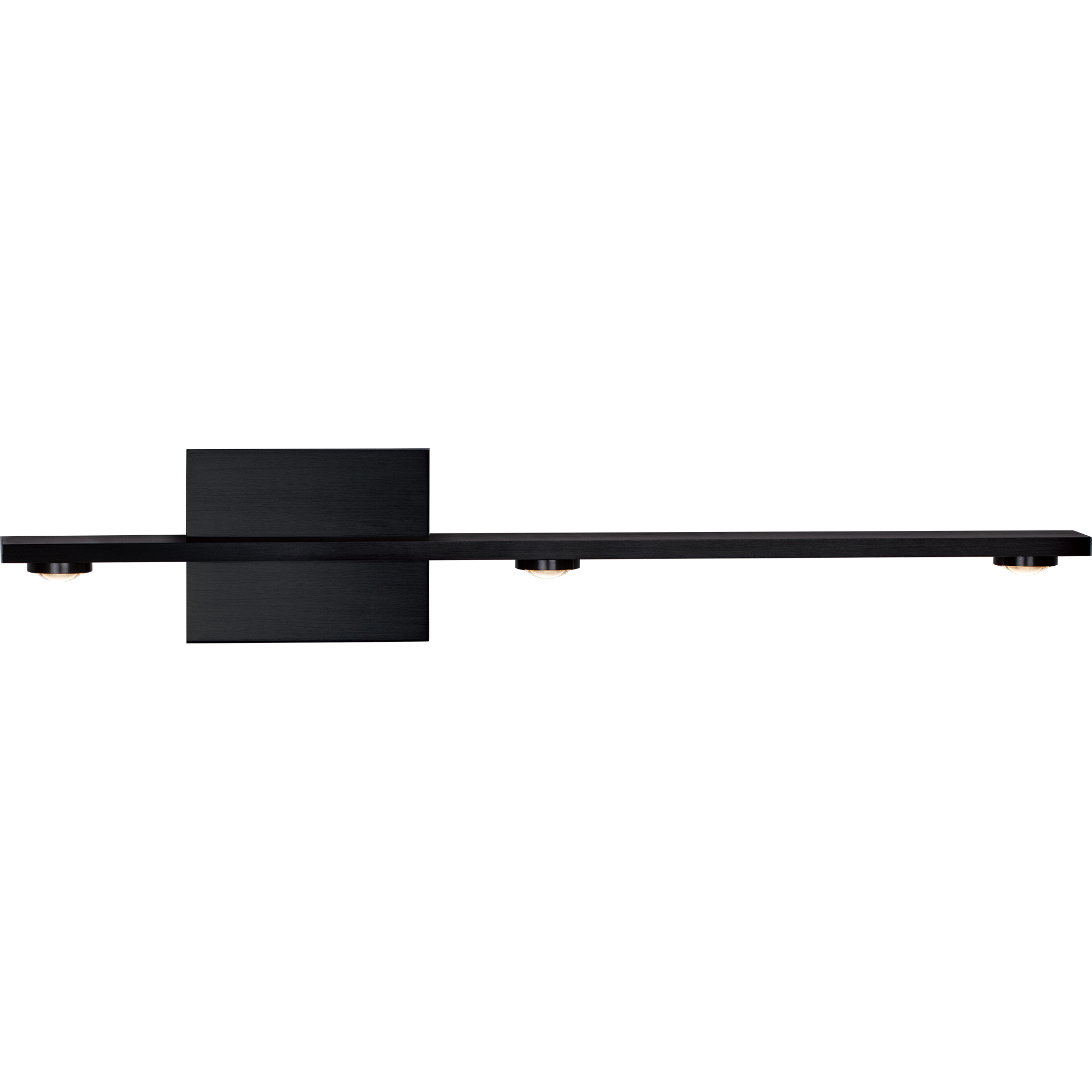 Aurora 3 Light Satin Brushed Black Wall Sconce Wall Light