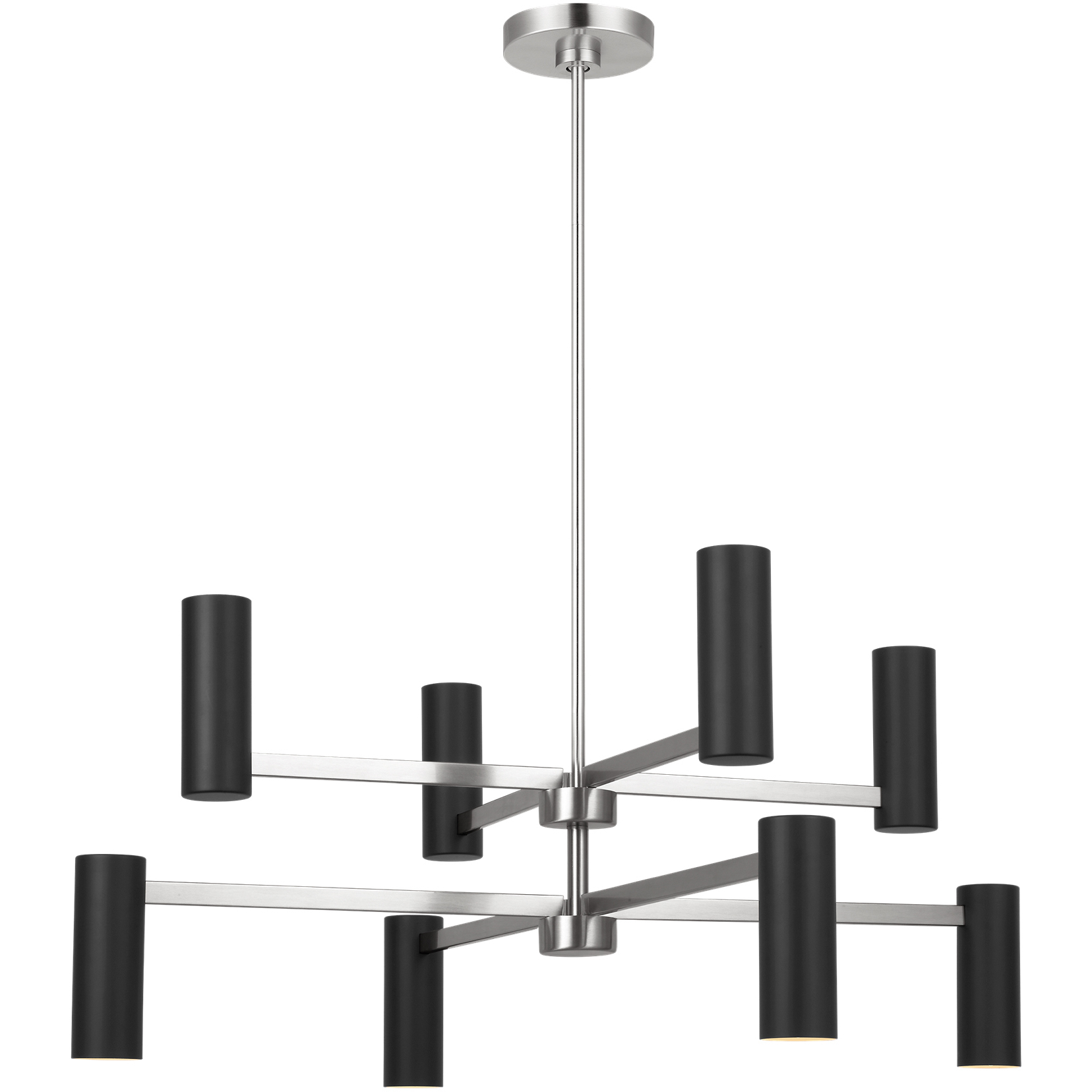 Zentro LED 36 inch Brushed Nickel Chandelier Ceiling Light