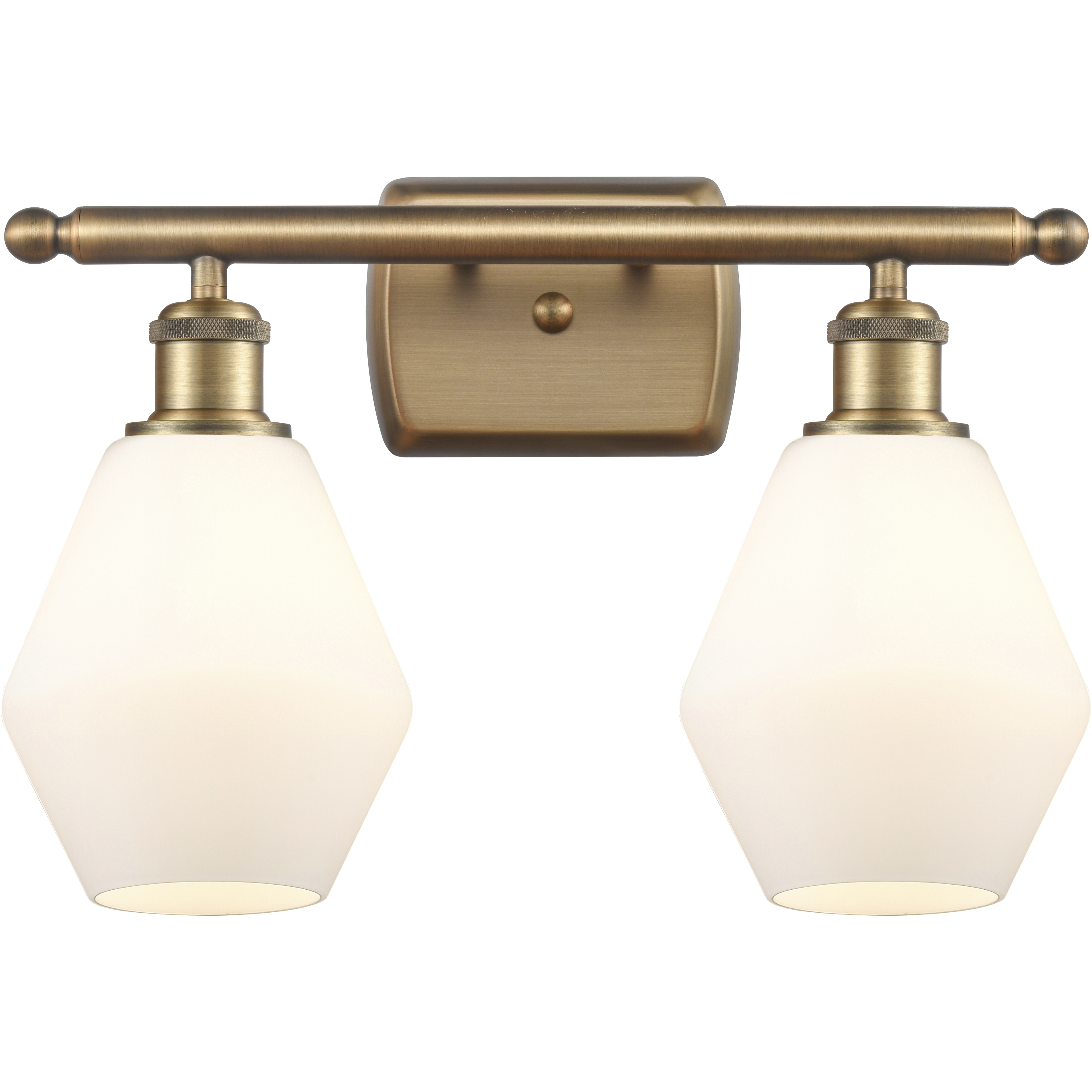 Ballston Cindyrella LED 16 inch Brushed Brass Bath Vanity Light Wall Light in Matte White Glass