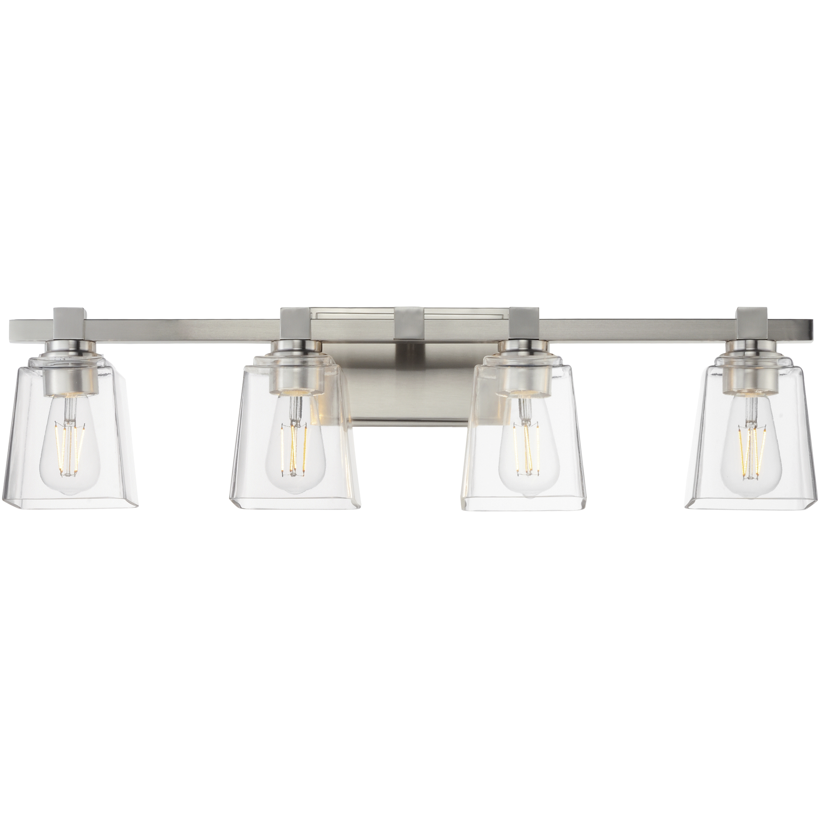 Cubos 4 Light 30.75 inch Satin Nickel Bath Vanity Wall Light